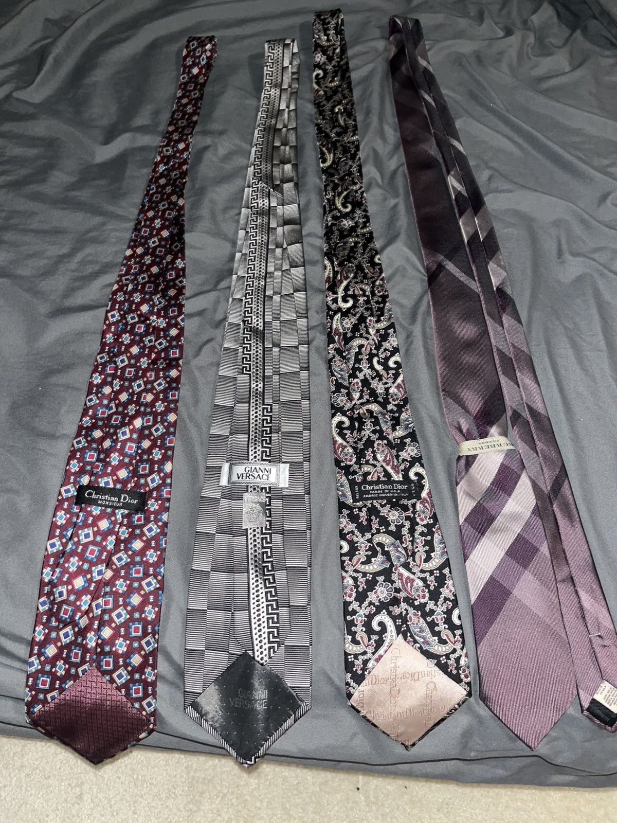 Versace Designer Ties 1 Versace 2 Dior 1 Burberry Size ONE SIZE - 2 Thumbnail