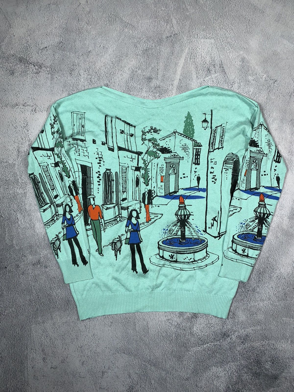Other Vintage 90s Art sweater all over print Japanese size L Size L / US 10 / IT 46 - 2 Thumbnail