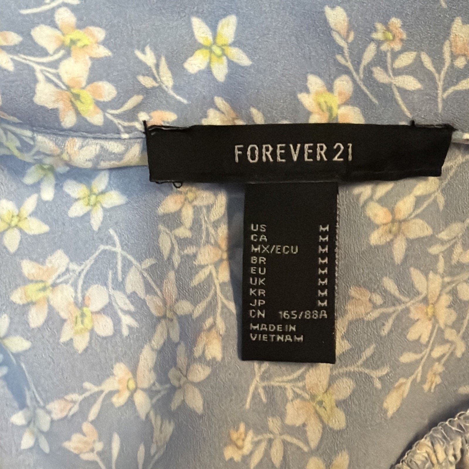 Forever 21 FOREVER 21 size M DRESS Button Neck Tie Daisy Floral BLUE Size M / US 6-8 / IT 42-44 - 6 Thumbnail