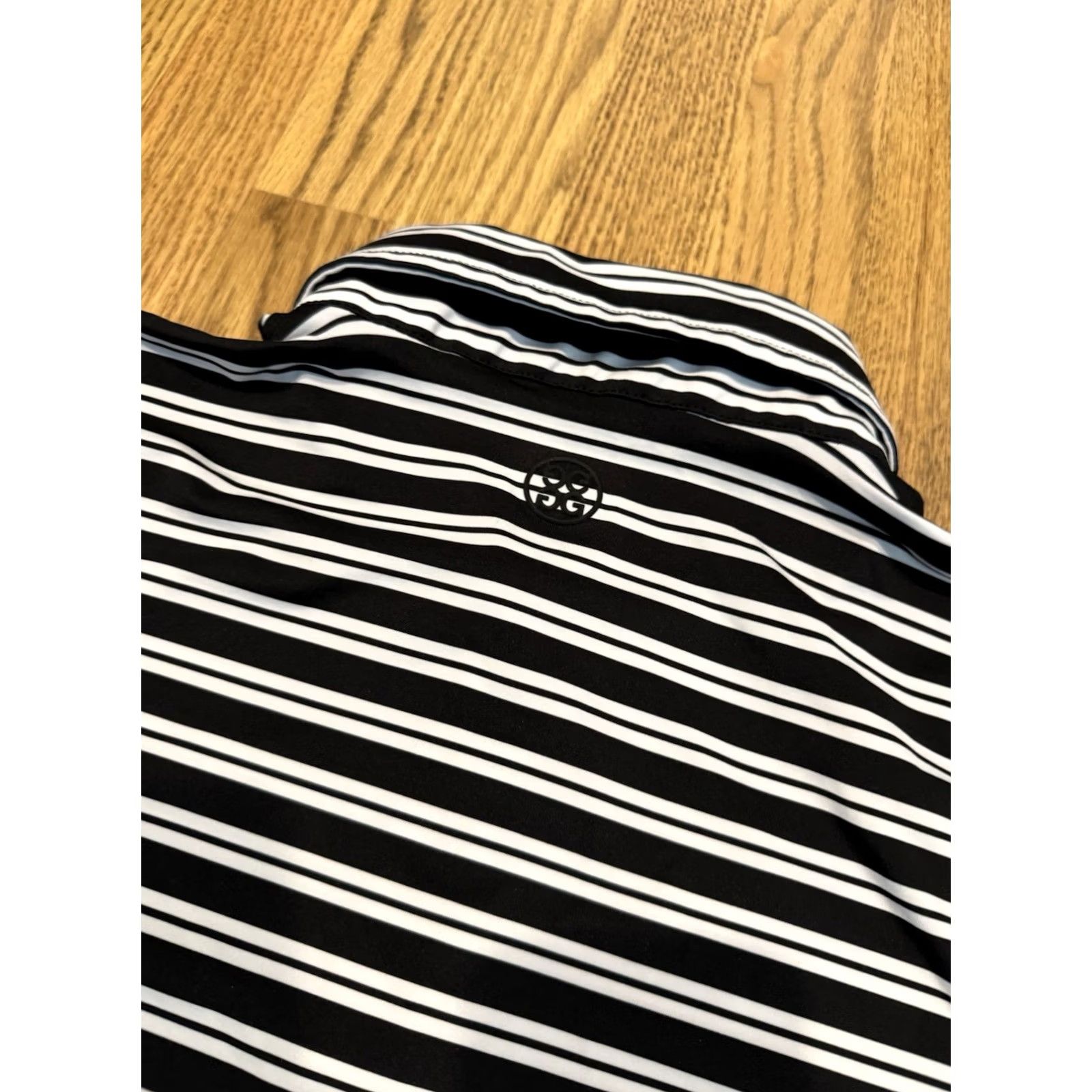 G/FORE G/FORE Polo Shirt Men's L Striped Black White Stretch Performance Golf Shirt Ladies? (Note: "Ladies?" is not in original; omit) Size US L / EU 52-54 / 3 - 6 Thumbnail