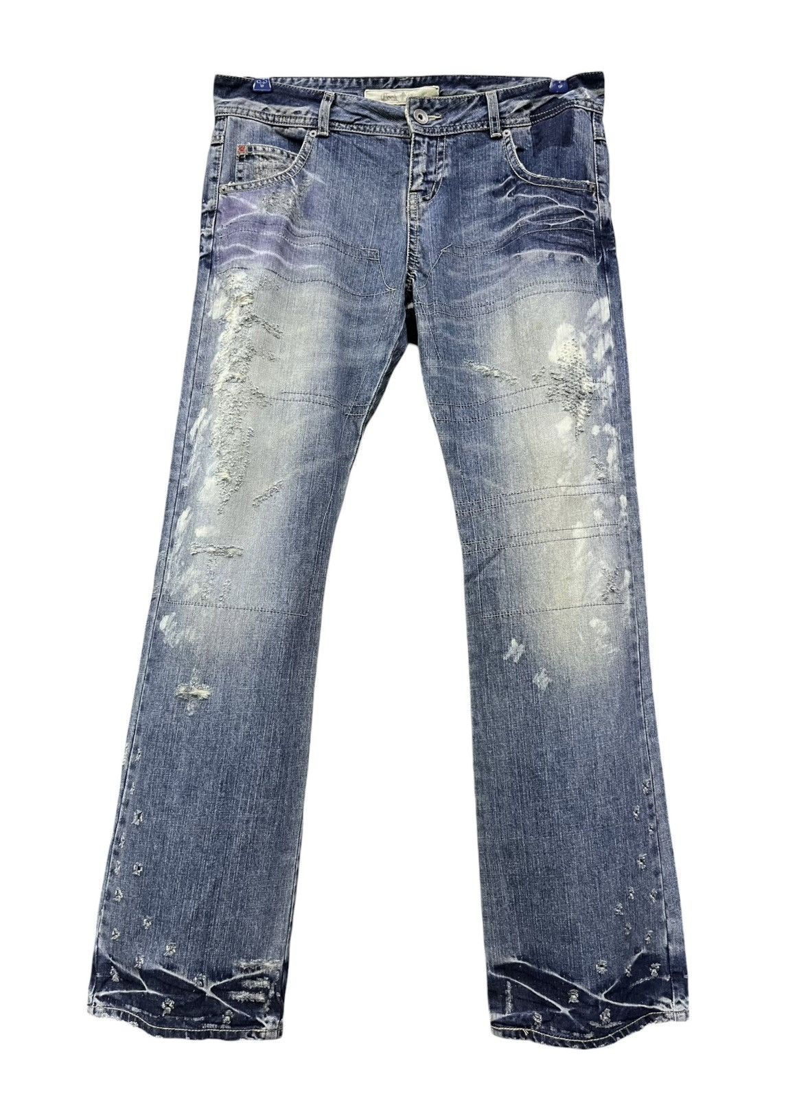 Cook Jeans Cook Jeans Fleur De Lis Grunge Distressed ERD Denim Size US 36 / EU 52 - 1 Thumbnail