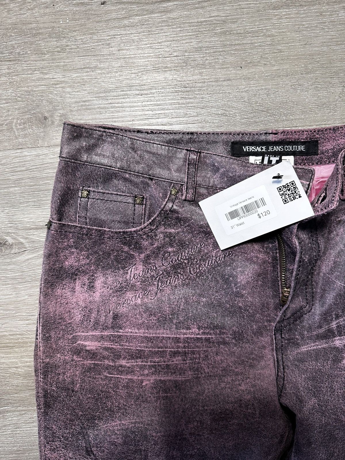 Versace × Versace Jeans Couture × Vintage Vintage Versace Leather Bootcut Pants Size US 30 / EU 46 - 8 Thumbnail