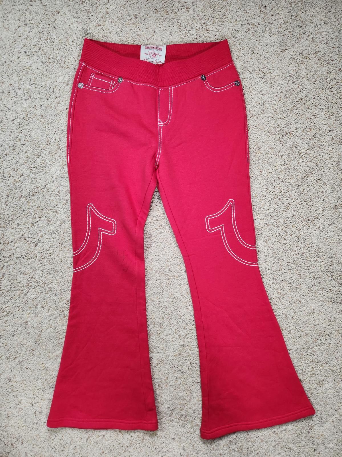 True Religion NWD True Religion Pull-On Flare Jeans Red Anniversary M Size 32" / US 10 / IT 46 - 2 Thumbnail