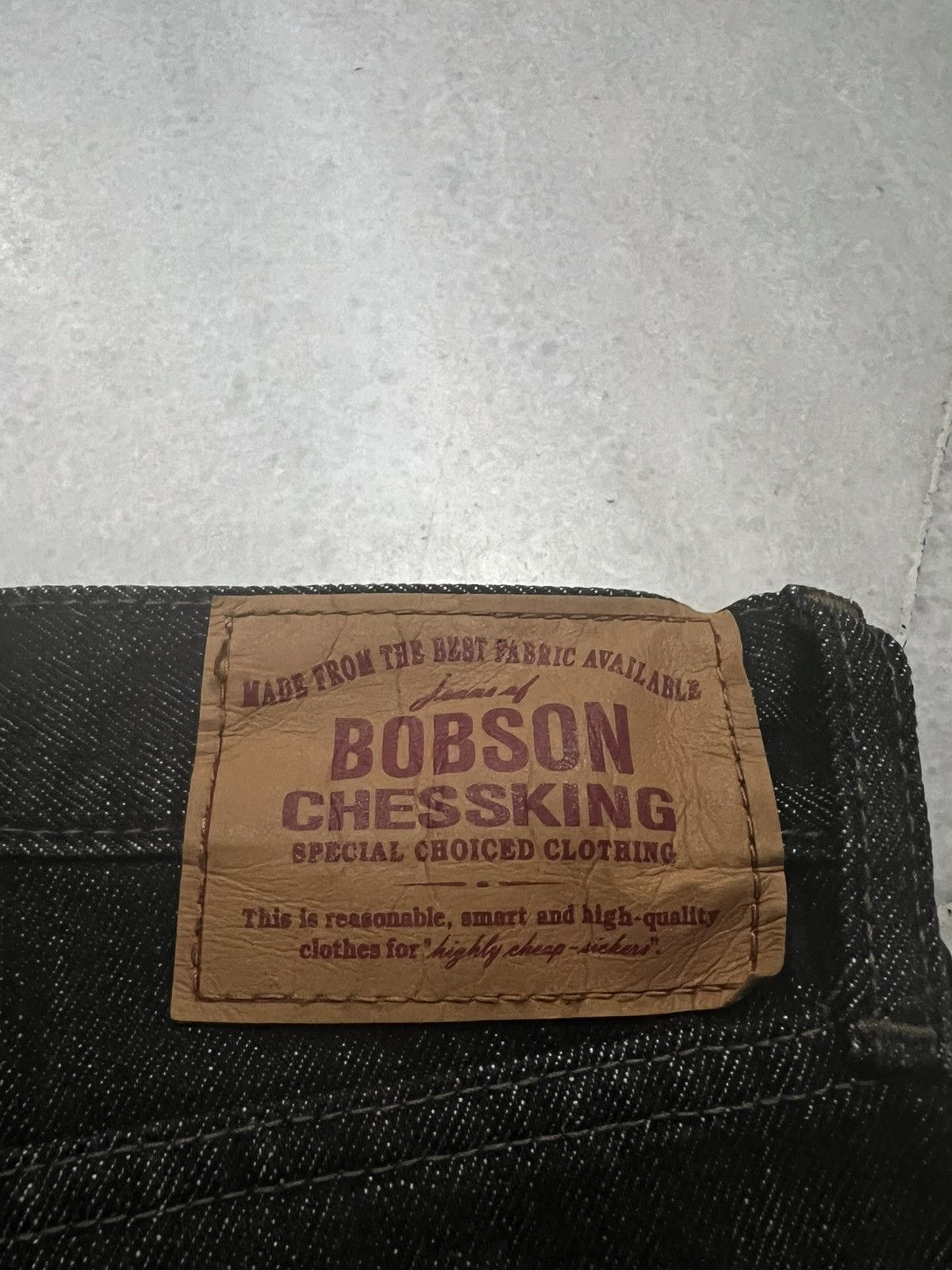 If Six Was Nine × Japanese Brand 💥BAGGY💥VINTAGE 90’S BOBSON CHESSKING SUPER BLACK JEANS Size US 33 - 14 Thumbnail