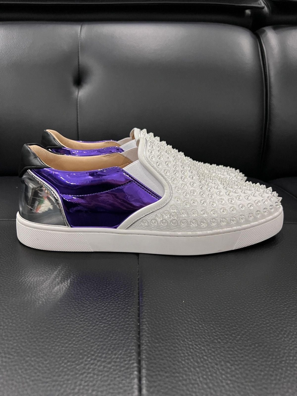 Christian Louboutin Christian Louboutin Transparent Studded Red Sole Sneakers Size US 10.5 / EU 43-44 - 5 Thumbnail