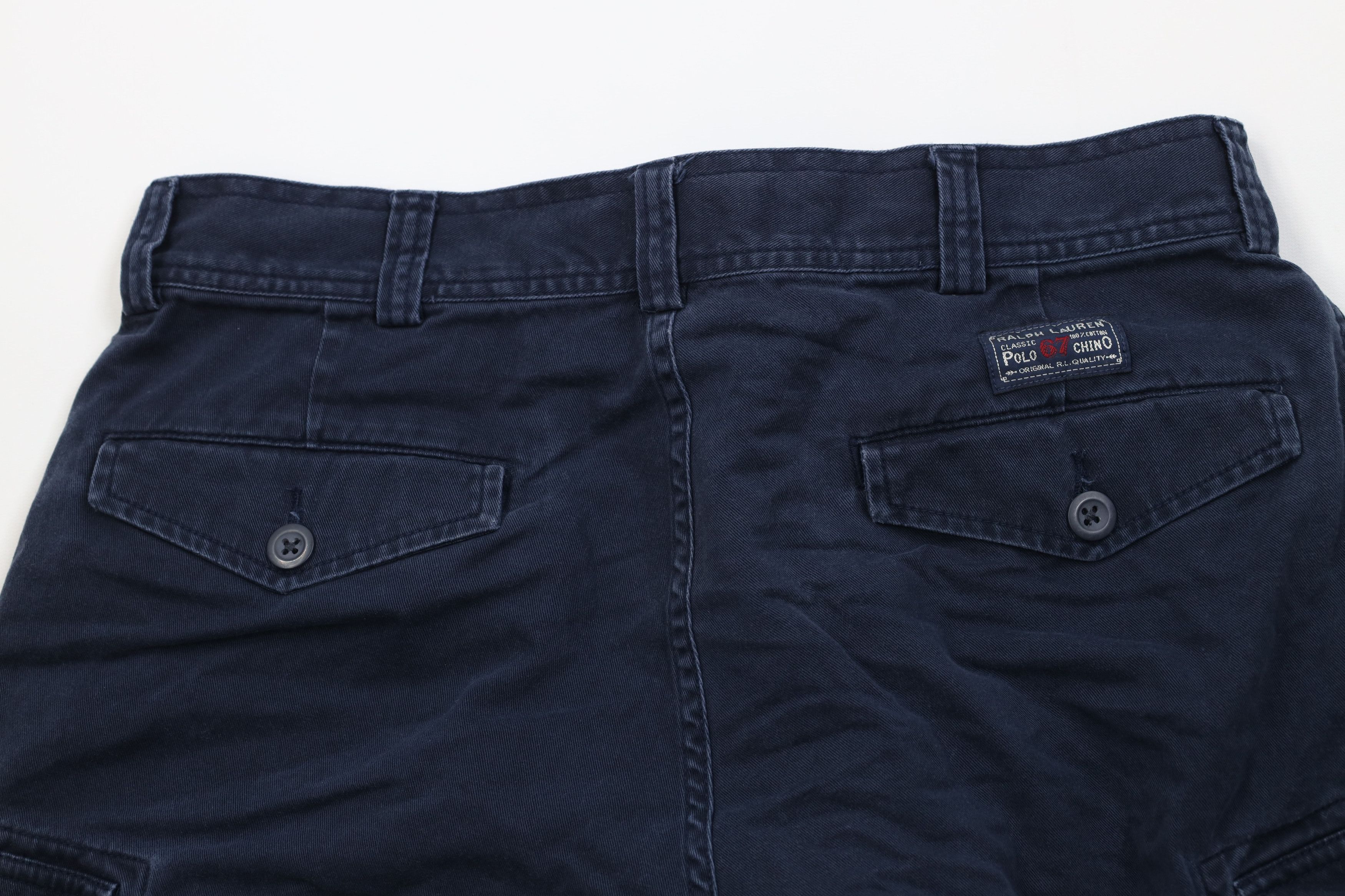 Ralph Lauren Vintage 90s Ralph Lauren Heavyweight Baggy Cargo Shorts Blue Size US 34 / EU 50 - 11 Thumbnail