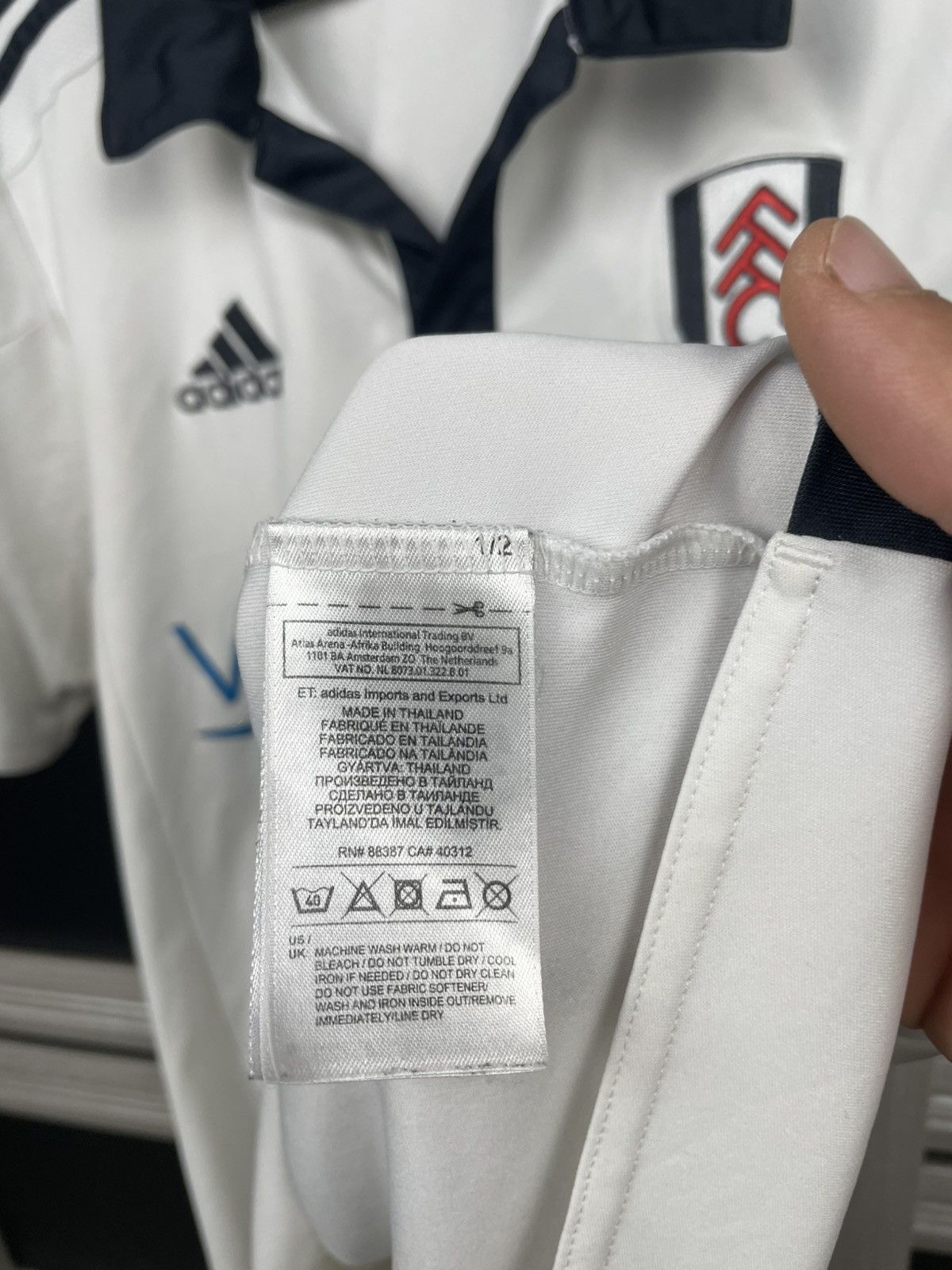 Adidas Fulham Adidas #2 2015/2016 U-21 Match Issue Soccer Jersey Size US M / EU 48-50 / 2 - 13 Thumbnail