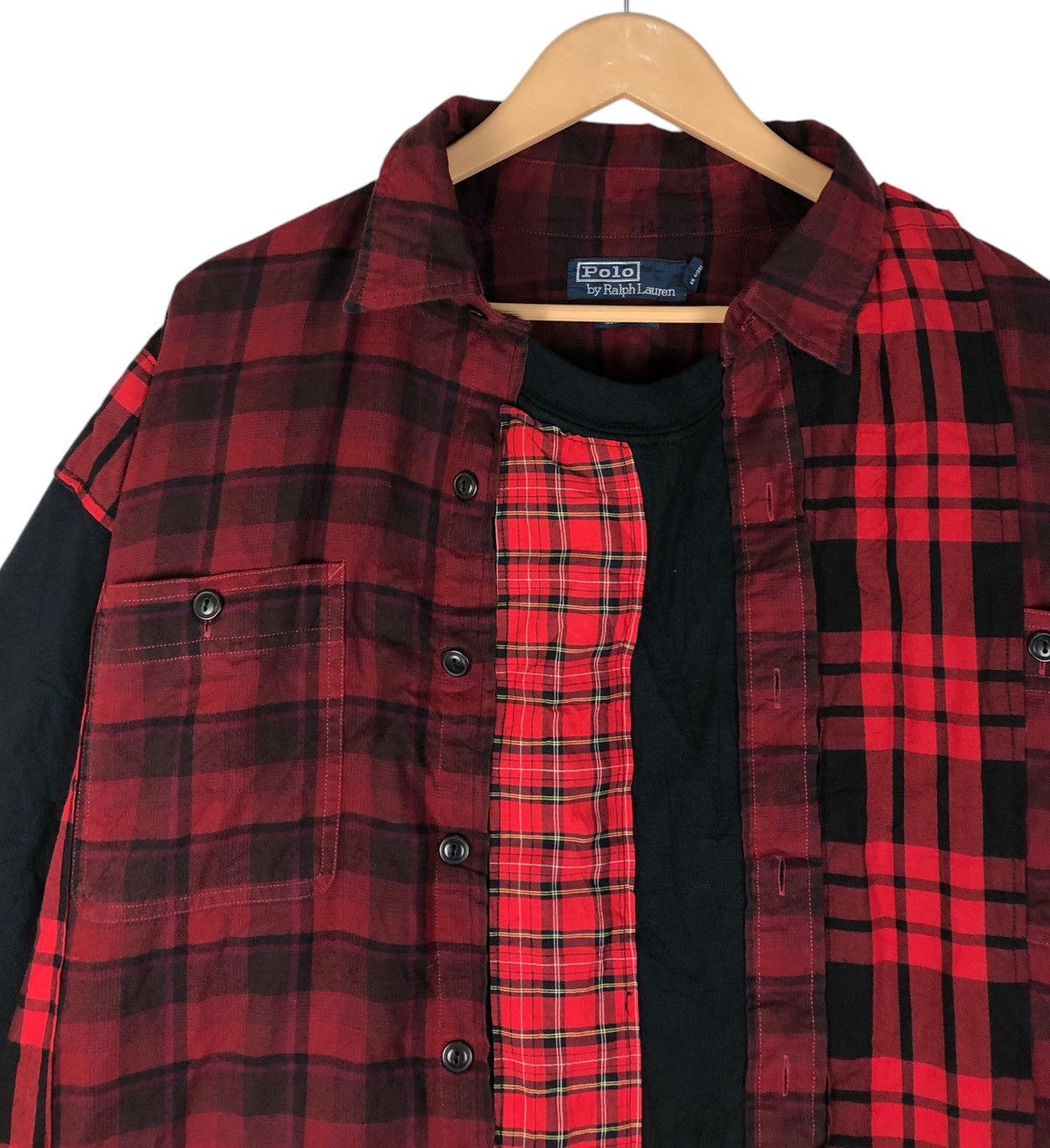 Flannel × Polo Ralph Lauren Rebuild ❗️Reconstructed Polo Ralph Lauren Sweatshirt Flannel Size US XL / EU 56 / 4 - 6 Thumbnail