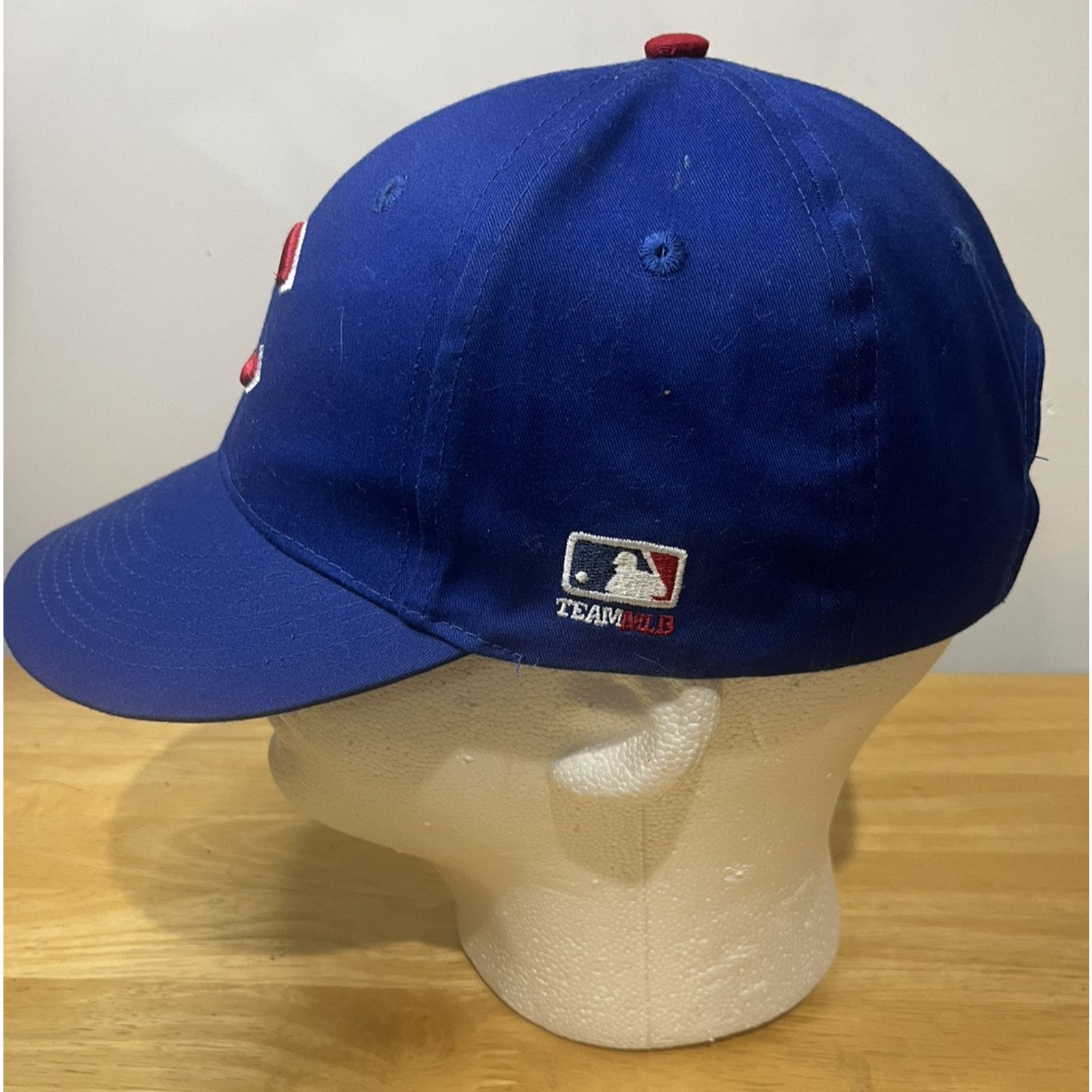MLB ROYAL BLUE MLB CHICAGO CUBS LOGO ADJUSTABLE CURVED HAT CAP Size ONE SIZE - 5 Thumbnail