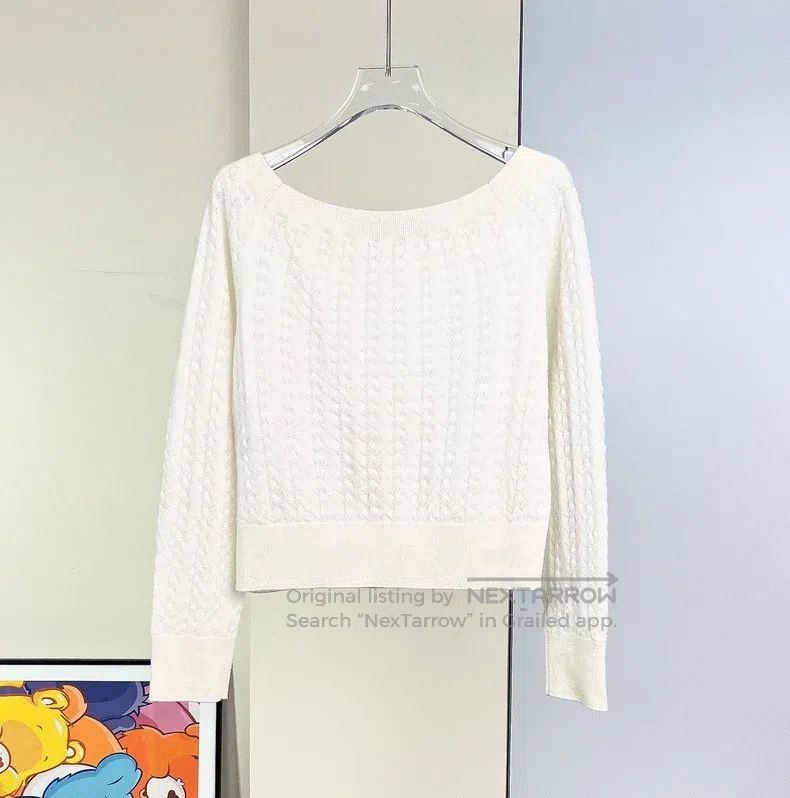 Chanel Chanel 24B white cashmere knitted pullover sweater Size XS / US 0-2 / IT 36-38 - 3 Thumbnail
