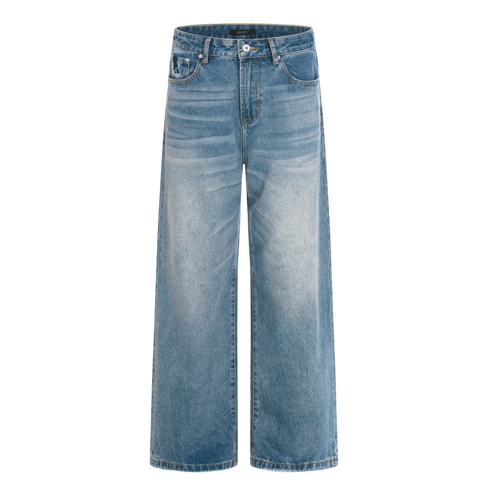 Vintage Punk Retro Washed Straight-Leg Flare Jeans Size US 32 / EU 48 - 1 Thumbnail