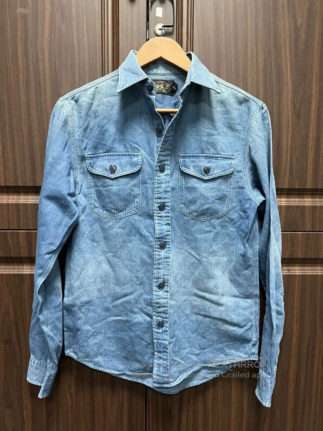 RRL Ralph Lauren RRL Denim Long Sleeve Shirt in Blue. Size US XS / EU 42 / 0 - 1 Thumbnail