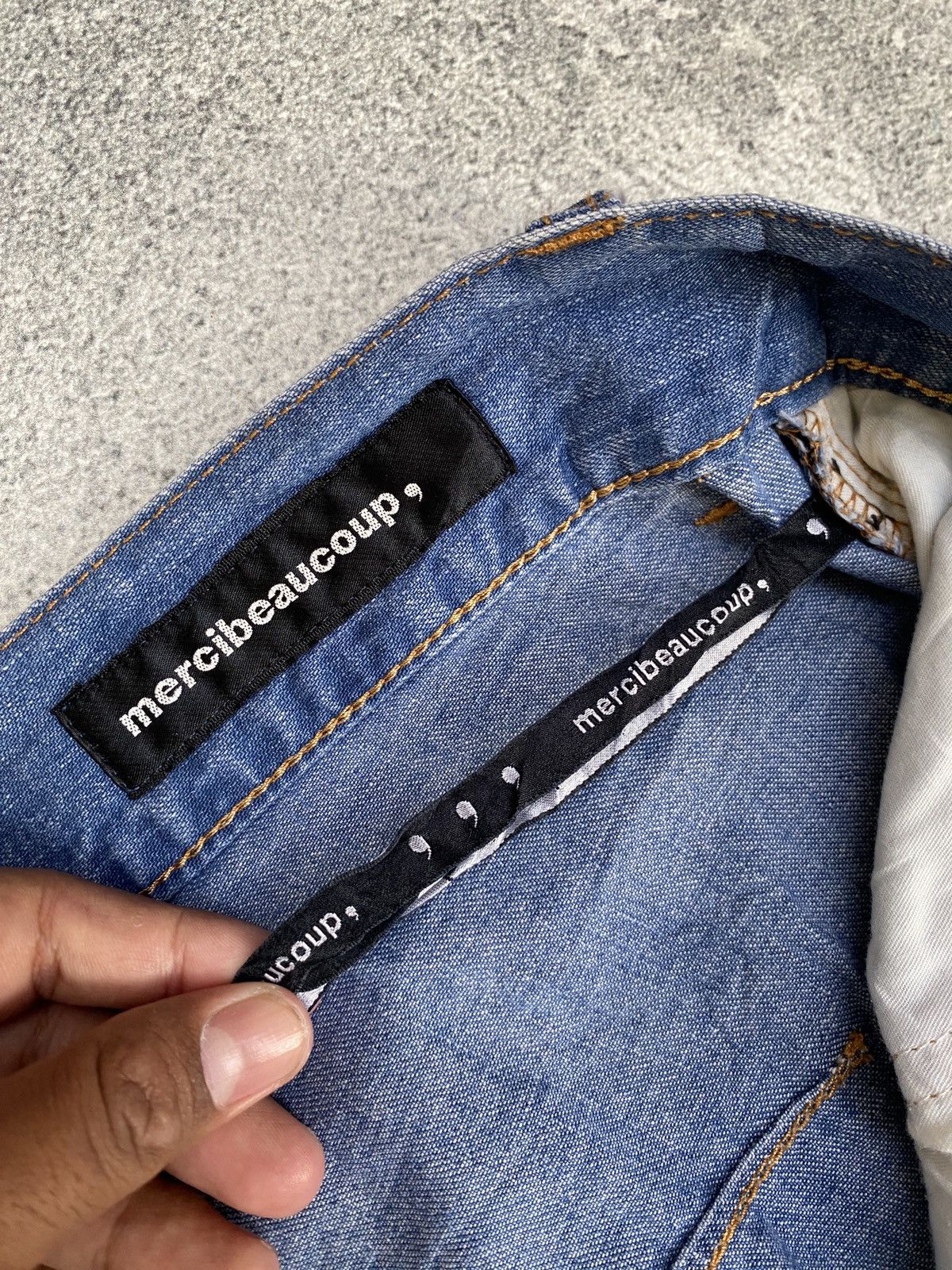 Issey Miyake × Lee MERCIBEAUCOP X LEE 3D CUT SARROUEL DENIM PANTS Size US 32 / EU 48 - 10 Thumbnail