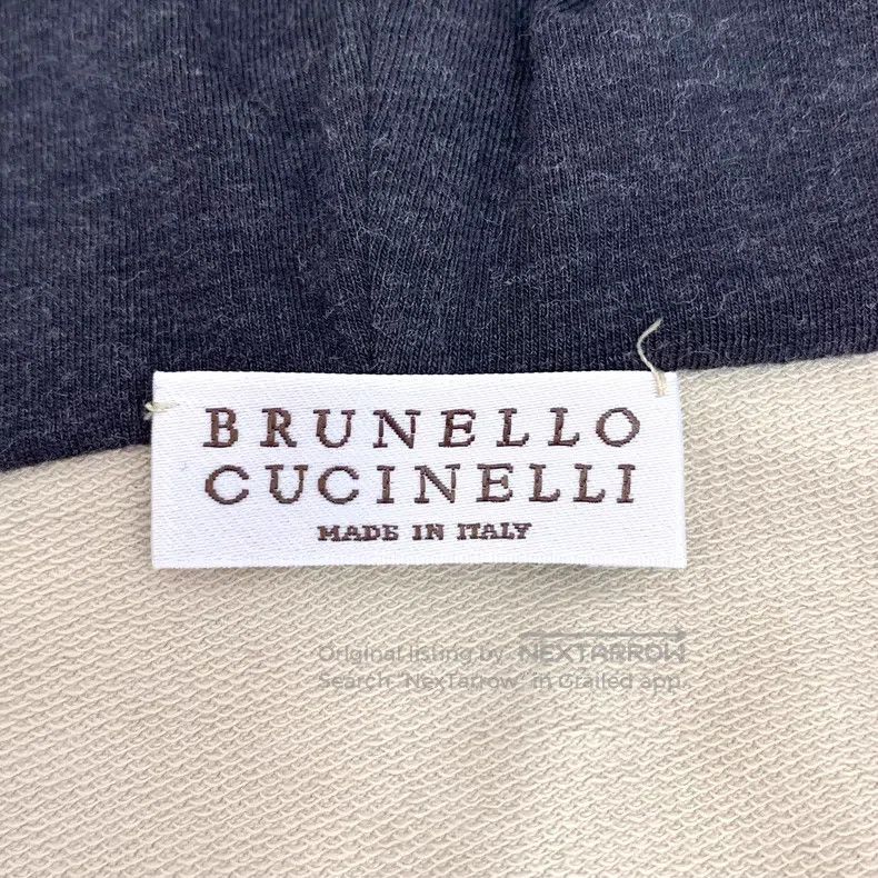 Brunello Cucinelli Brunello Cucinelli Khaki Cotton Hooded Zip Long Sleeve Swe Size XXL / US 16-18 / IT 52-54 - 5 Thumbnail