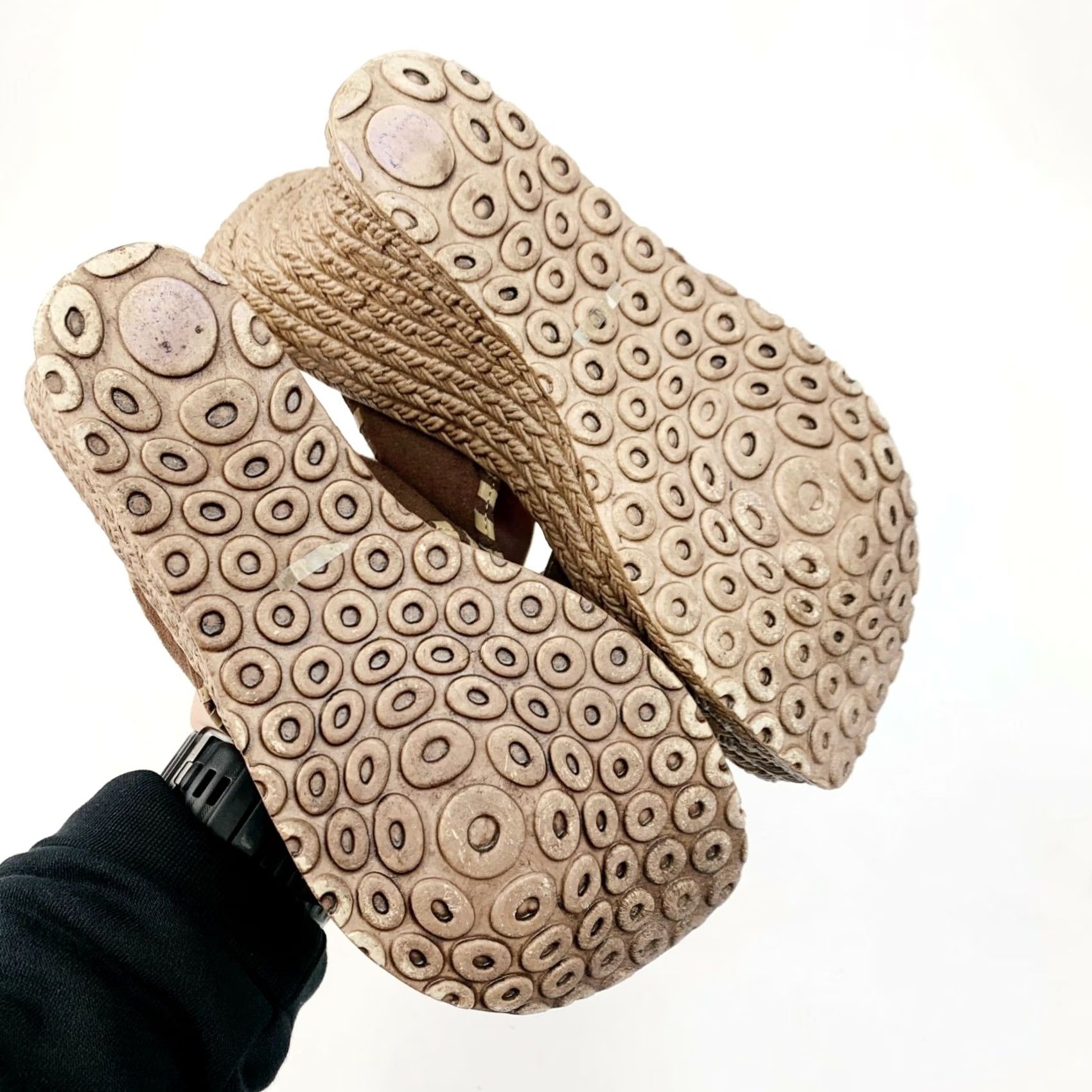 Vintage VINTAGE Fashion Bug Sandal Women's 90s Wedge Slide Brown Suede Size US 6.5 6.5 1/2 Mens Womens Size US 7 / IT 37 - 6 Thumbnail