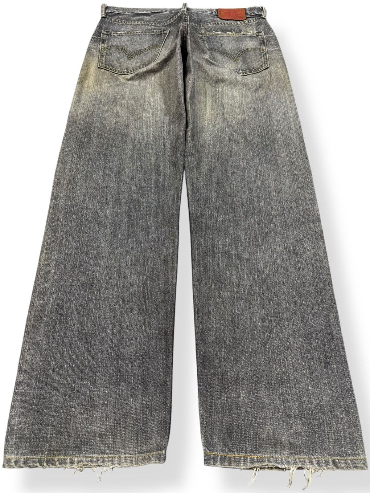 Levi's Vintage Levis 503 Rusty Charcoal Wash Baggy Distressed Jeans Size US 33 - 2 Thumbnail