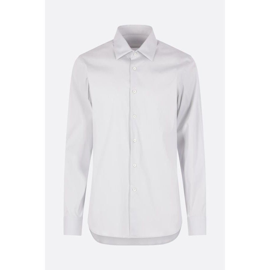 Prada PRADA Stretch White Poplin Shirt New & Authentic (Men's size Size US M / EU 48-50 / 2 - 1 Thumbnail