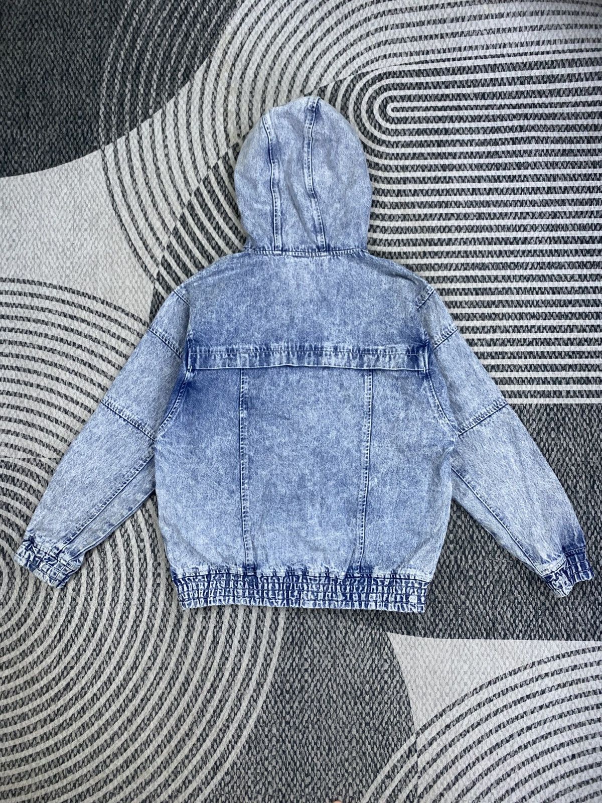 Hysteric Glamour Vintage X-Girl Washed Blue Hooded Denim Zip-Up Jacket Size US M / EU 48-50 / 2 - 2 Thumbnail