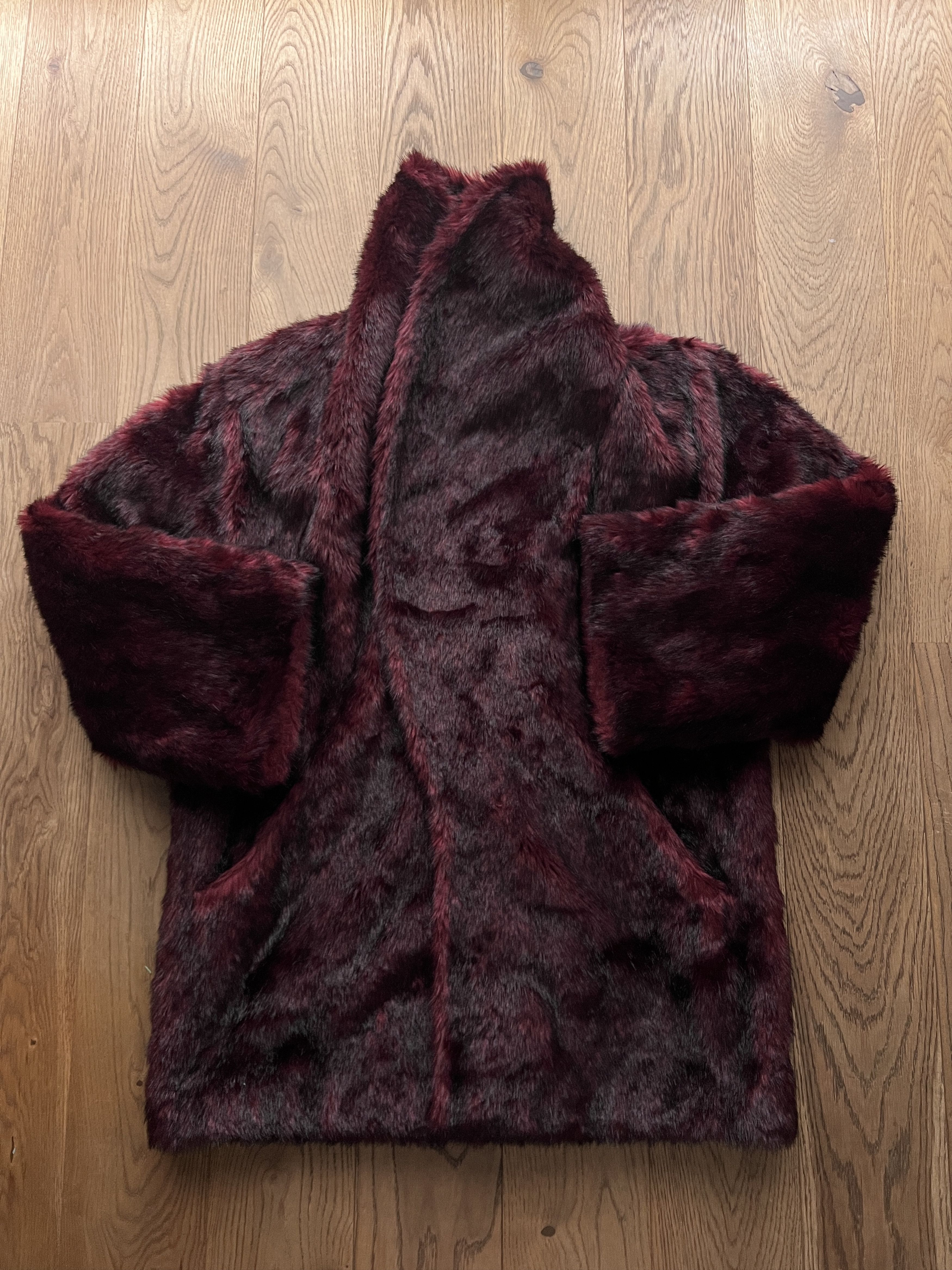 Hysteric Glamour Crazy 00s red faux fur jacket avant garde y2k japanese fuzzy Size L / US 10 / IT 46 - 3 Thumbnail