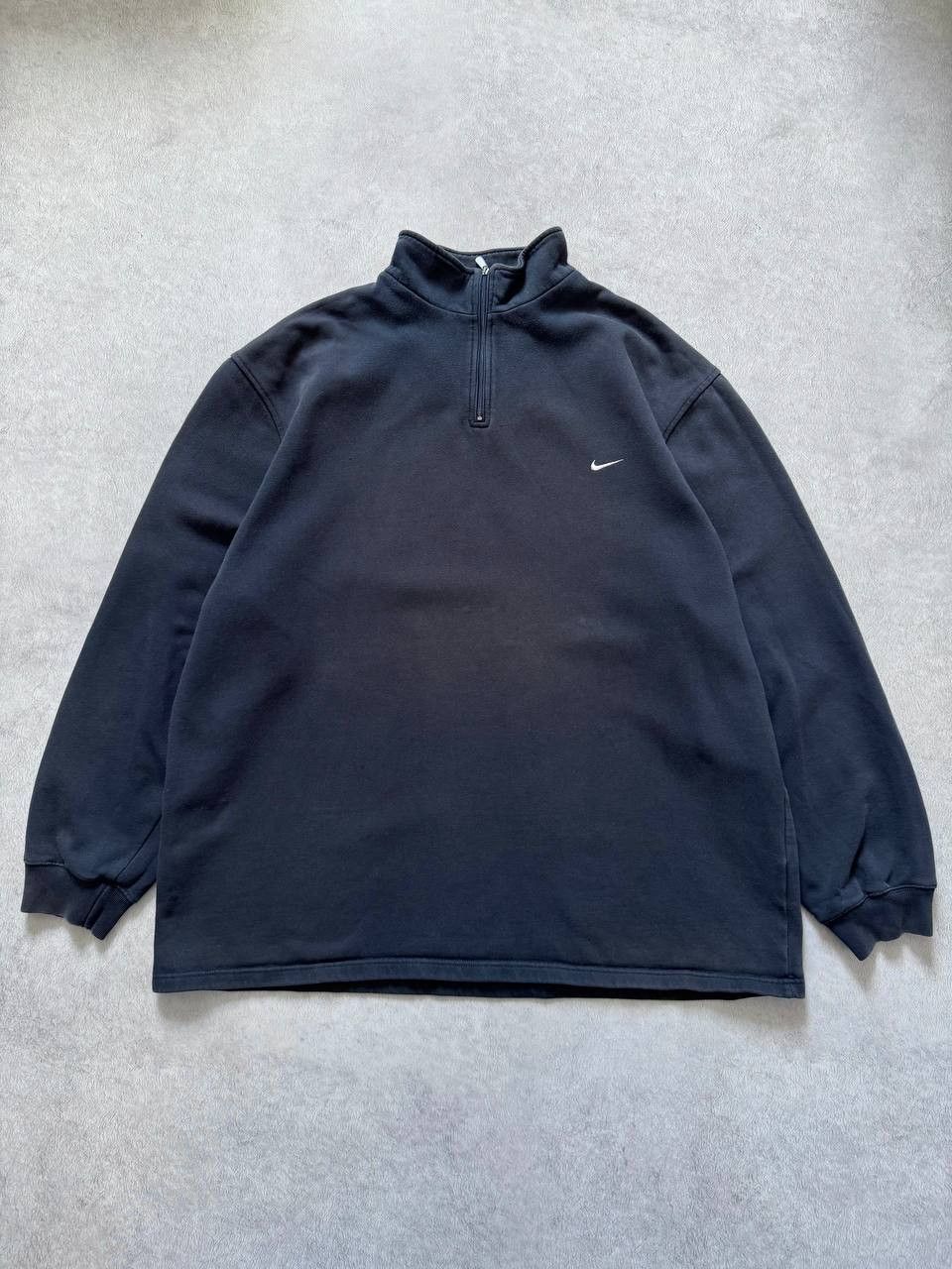 Nike Nike Vintage Y2K 1/4 Zip Navy Swoosh Sweater Size US XL / EU 56 / 4 - 1 Thumbnail