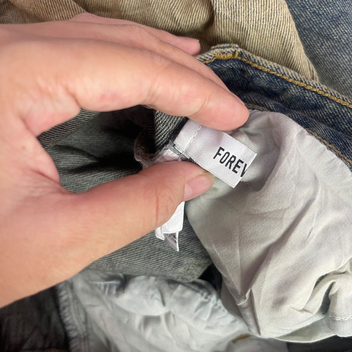 Forever 21 Vintage FOREVER 21 Distressed Wide Leg Denim Jeans Washed Size 26" / US 2 / IT 38 - 9 Thumbnail
