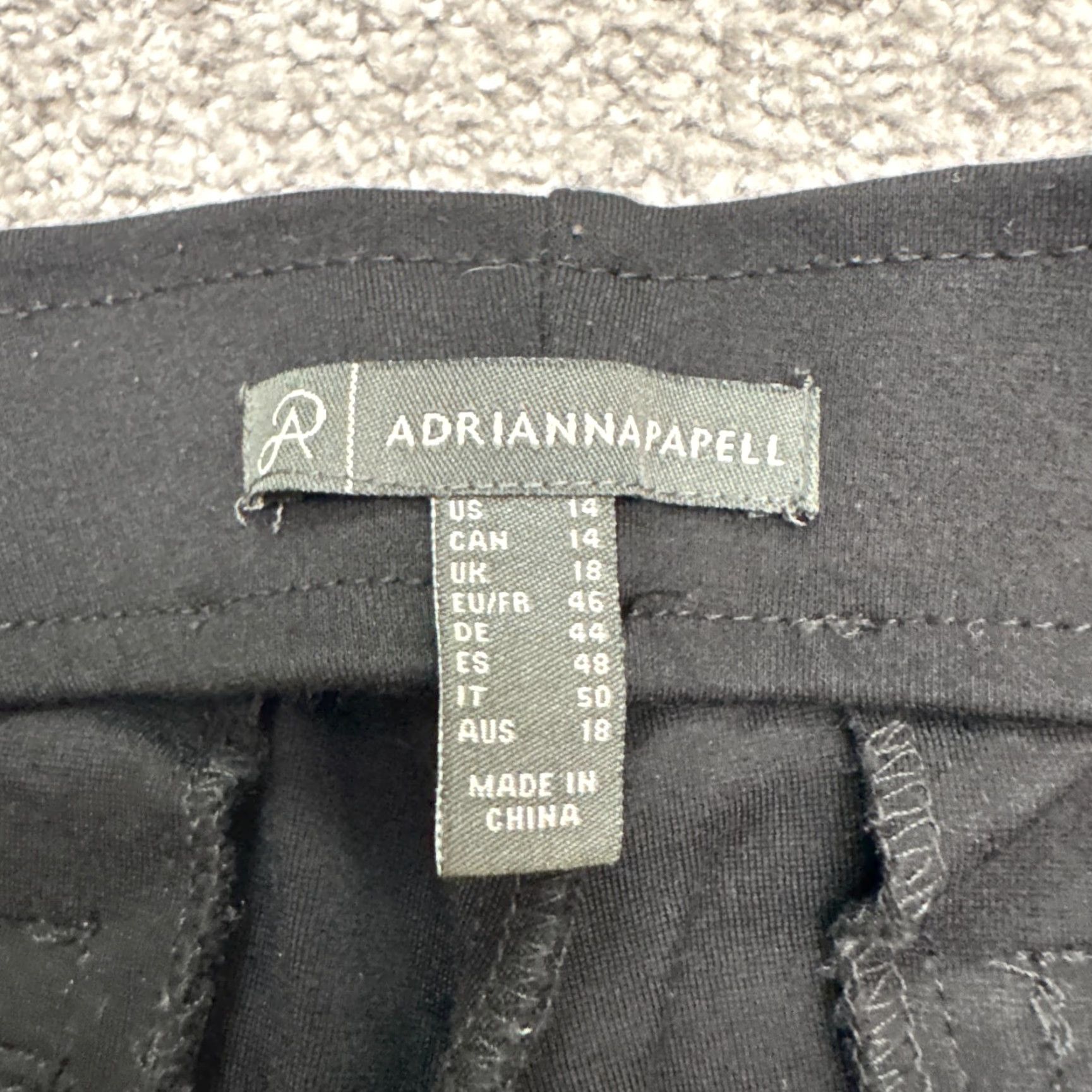 Adrianna Papell Adrianna Papell Pants Womens 14 Black Mid Rise Stretch Straight Dress Pants Size 36" / US 14 / IT 50 - 5 Thumbnail