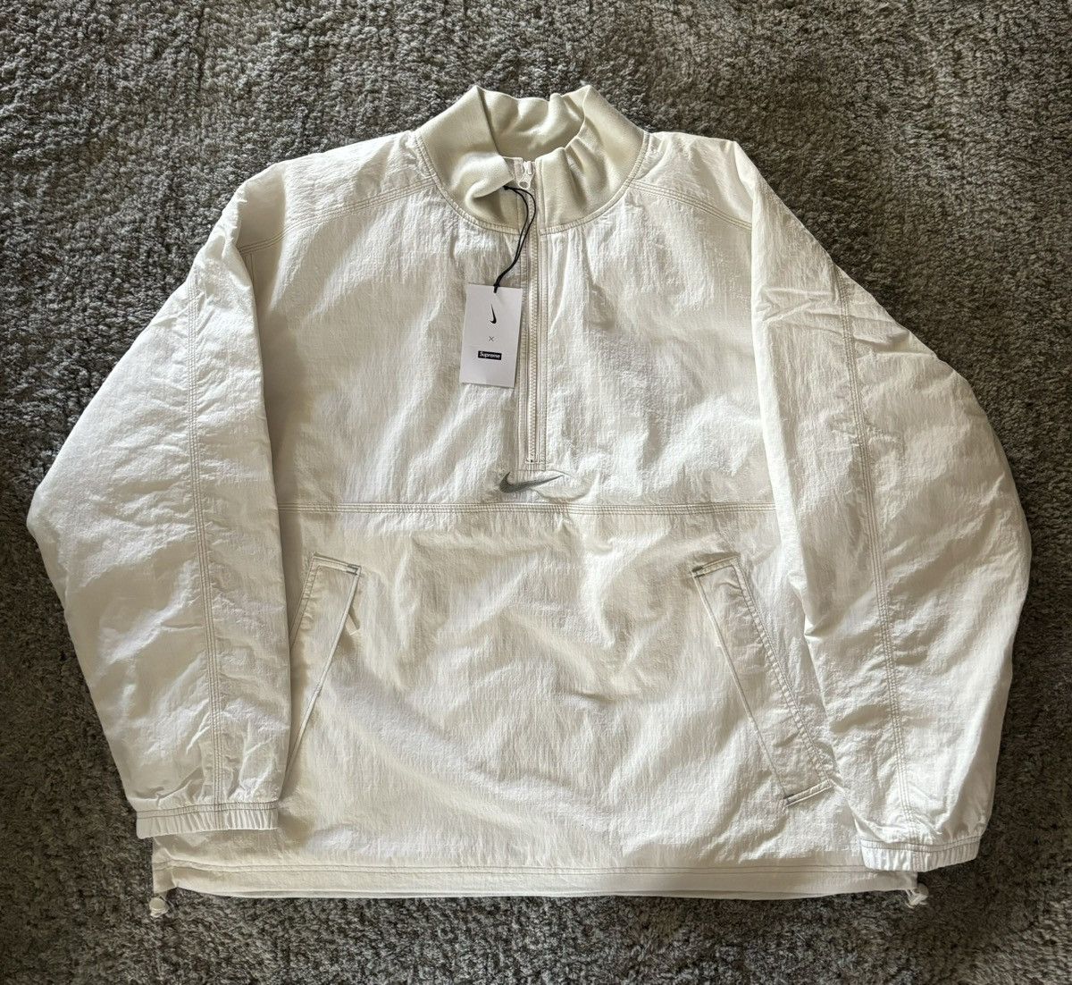 image of Nike Ripstop Pullover White, Men's (Size XL)