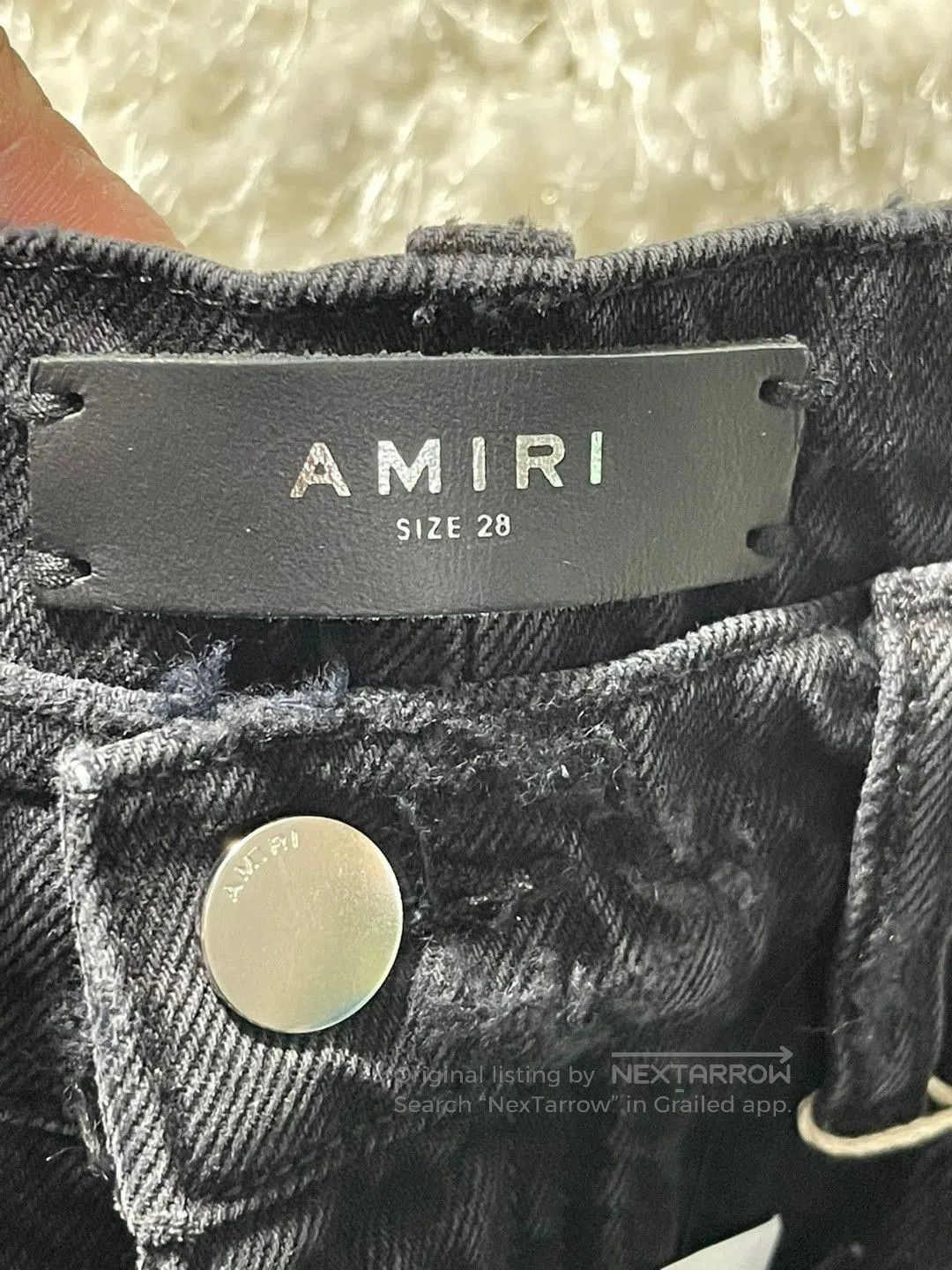 Amiri amiri destroyed slouch jeans in black. Size US 28 / EU 44 - 5 Thumbnail