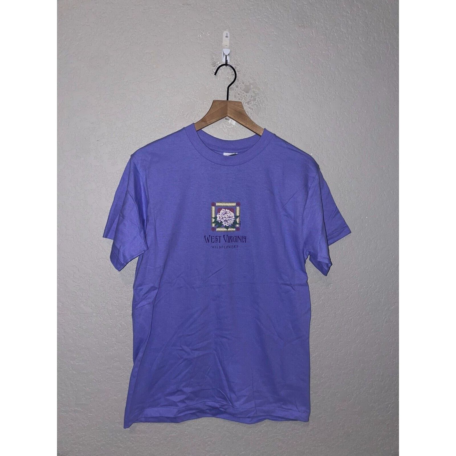 Jerzees Vintage West Virginia Shirt Wildflowers Purple Tee 90s VTG M Size US M / EU 48-50 / 2 - 1 Thumbnail