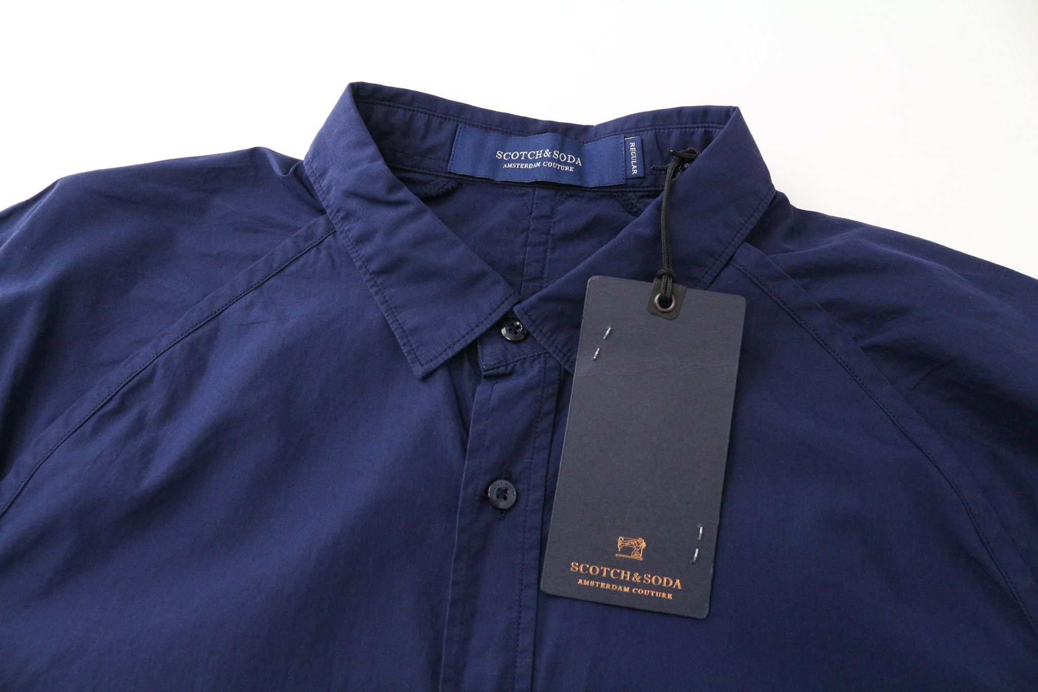 Scotch & Soda AMS COUTURE M Dark Blue Cotton Long Sleeve Shirt 75410 Size US M / EU 48-50 / 2 - 3 Thumbnail