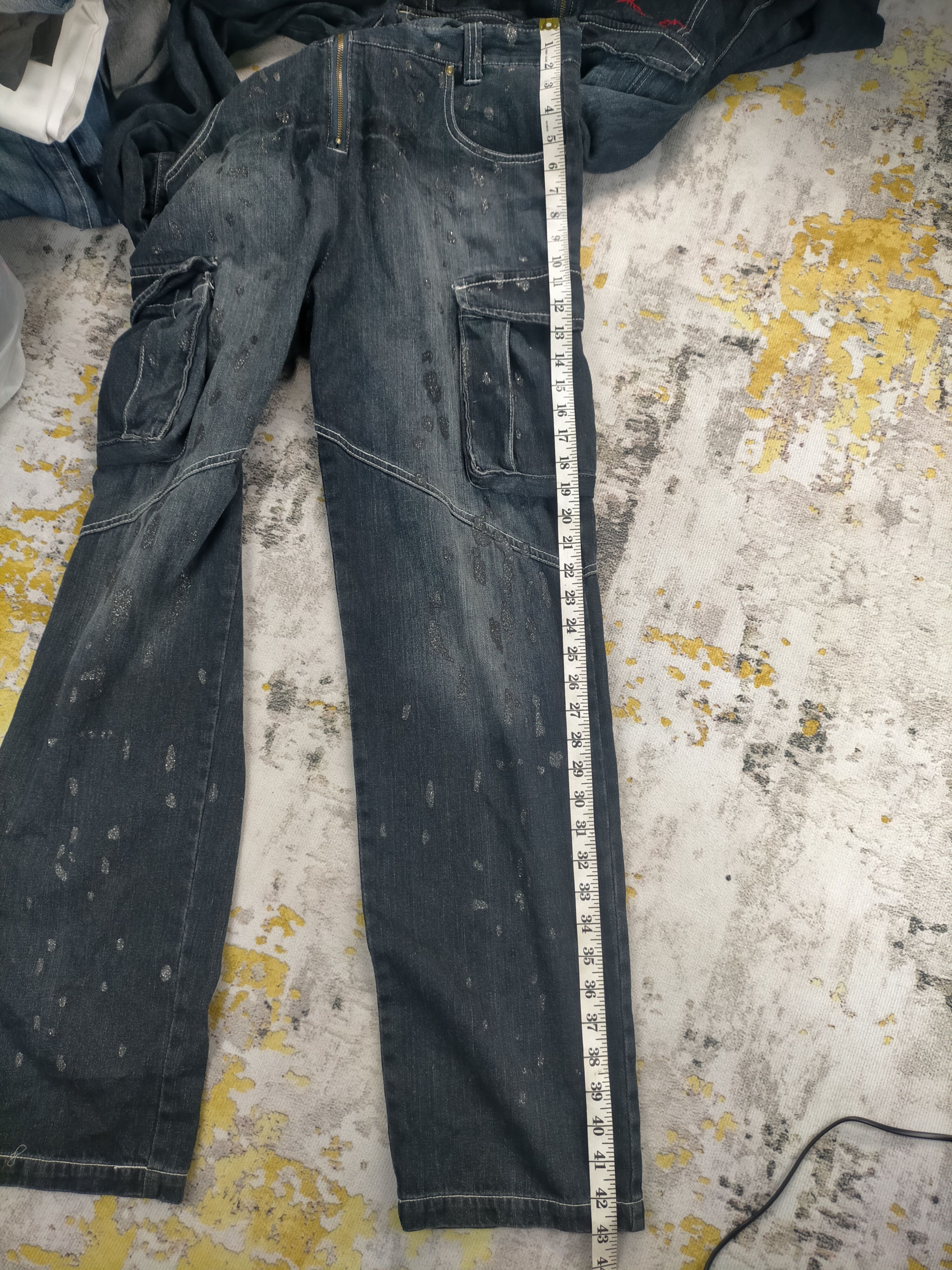 LOWBOX LOWBOX Tactical Multipocket Punk Style Overall Jeans Size US 34 / EU 50 - 10 Thumbnail