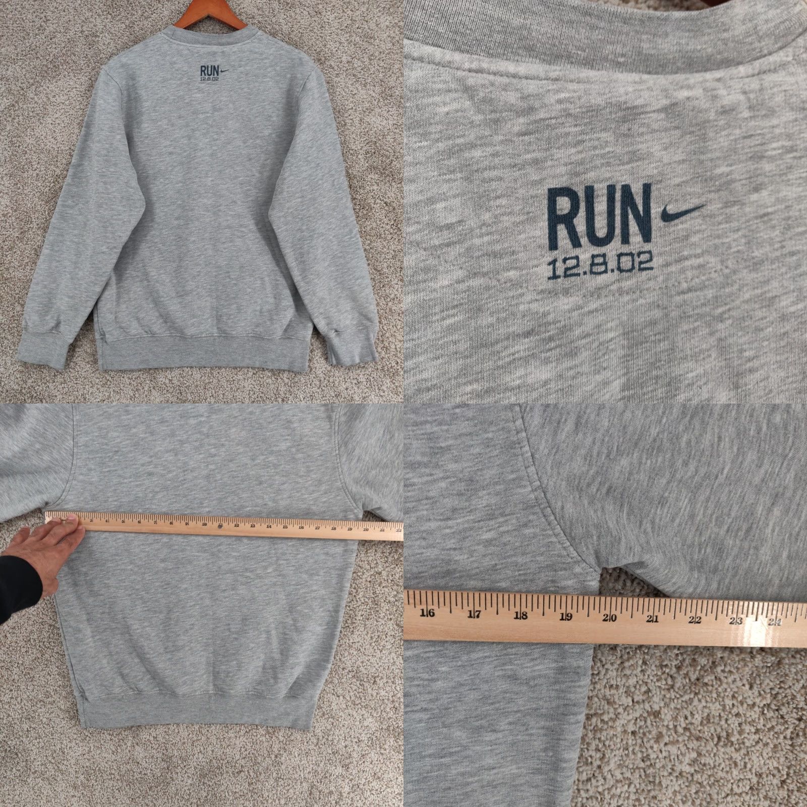 Nike VINTAGE Nike Sweatshirt Mens Small Gray Crewneck Honolulu Marathon 2002 Y2K 90s Grunge Sports USA Nike Sportswear Size US S / EU 44-46 / 1 - 8 Thumbnail