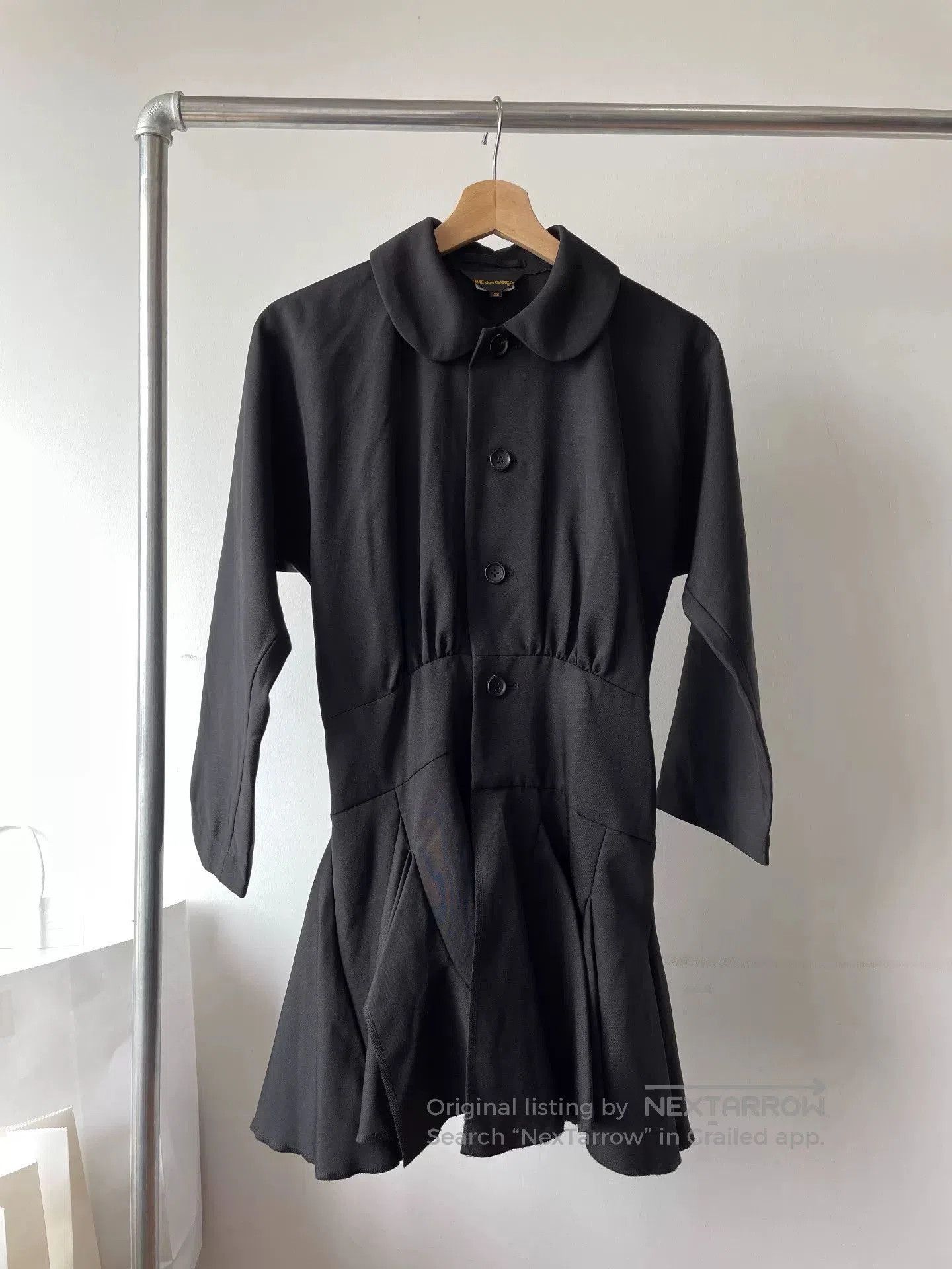 Comme des Garcons Comme des Garçons Black Coat. Size XS / US 0-2 / IT 36-38 - 1 Thumbnail