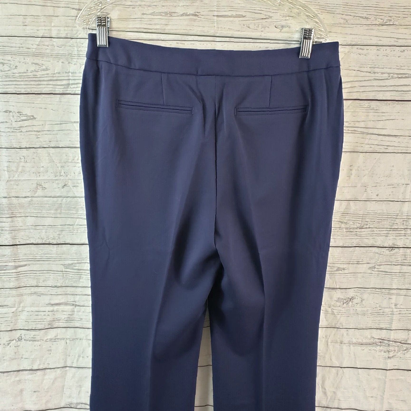 Vintage Chico's Women's Trousers Sz 8 Short Solid Blue Mid Rise Dress Pants Mens? No Size 30" / US 8 / IT 44 - 4 Thumbnail