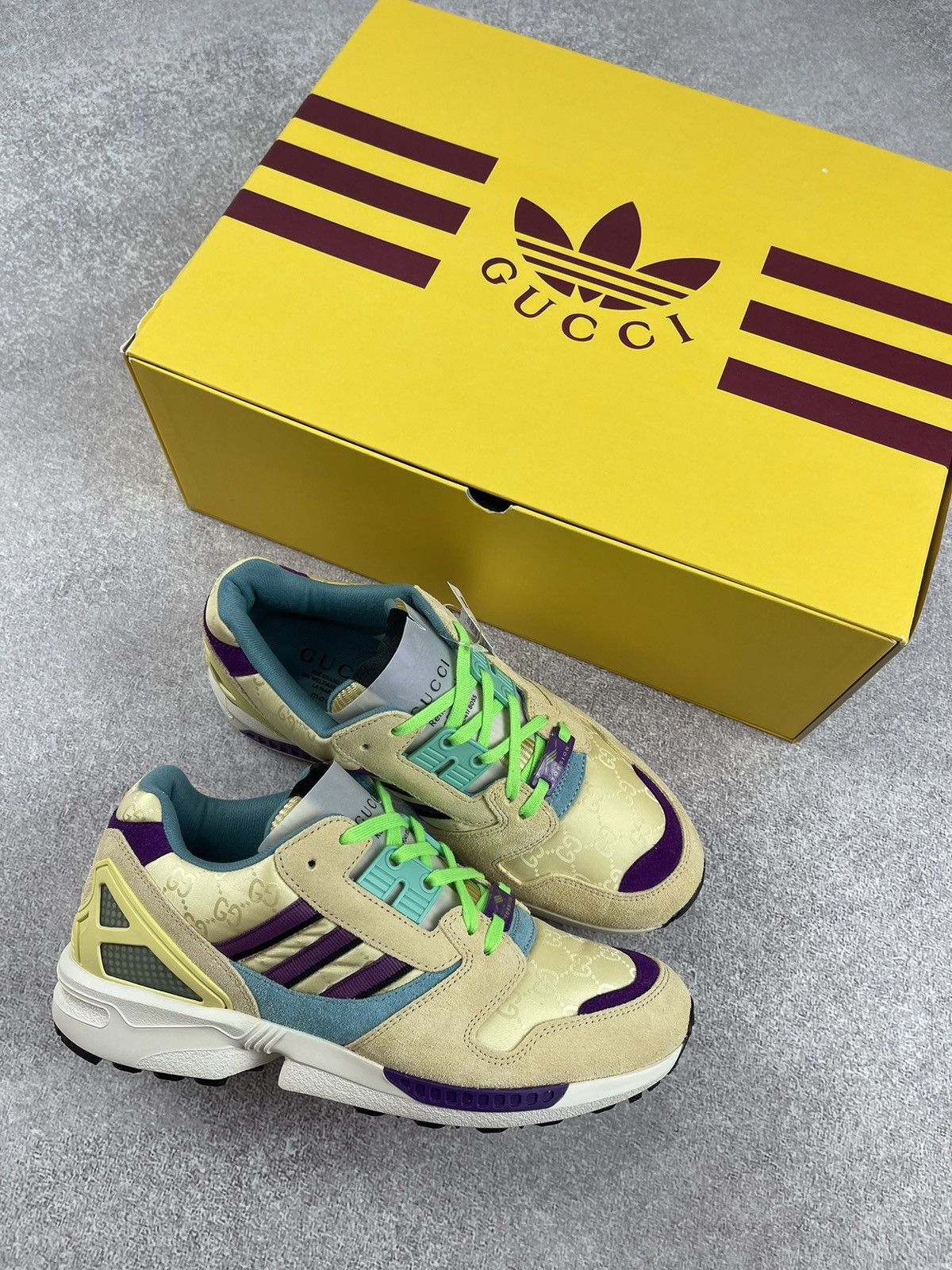 Adidas × Gucci Adidas x Gucci ZX 8000 Beige GG Monogram Size 39 1/3 Size US 7.5 / IT 37.5 - 10 Thumbnail