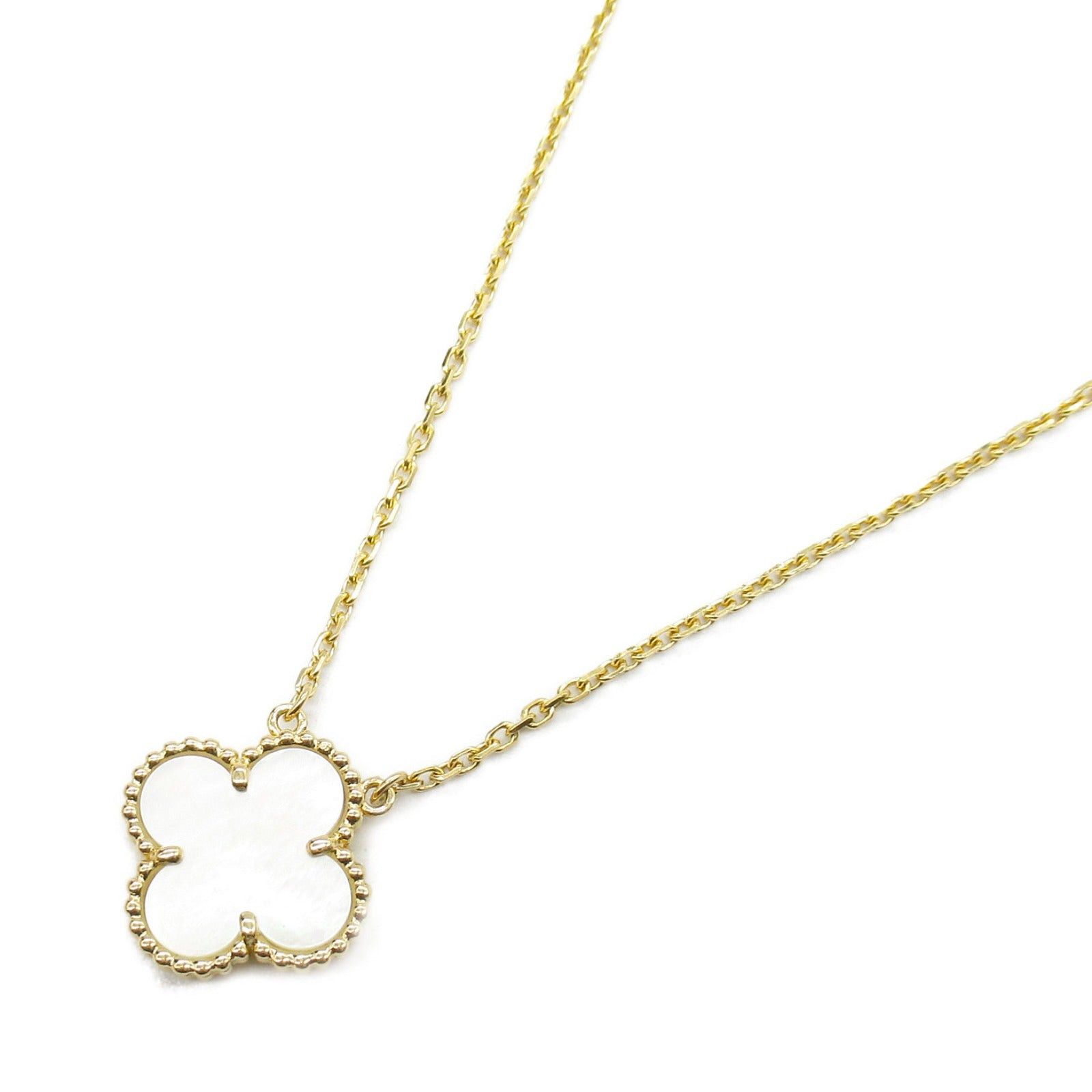 Van Cleef & Arpels Van Cleef Arpels Alhambra Necklace Mother Of Pearl K18 (Yellow Gold) White Size ONE SIZE - 1 Thumbnail
