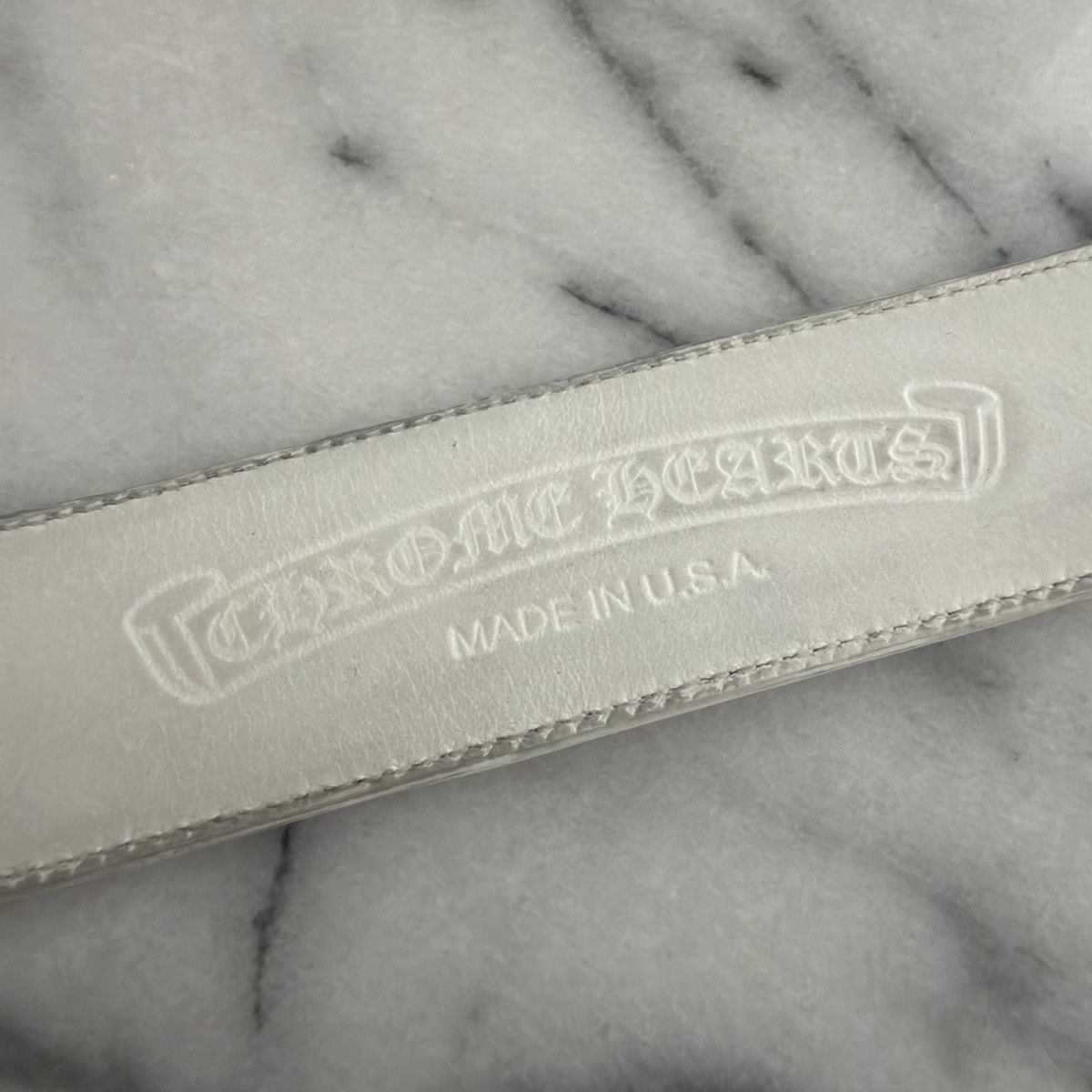 Chrome Hearts Chrome Hearts White Rhodium 3pc Roller Belt Size 36 - 3 Thumbnail