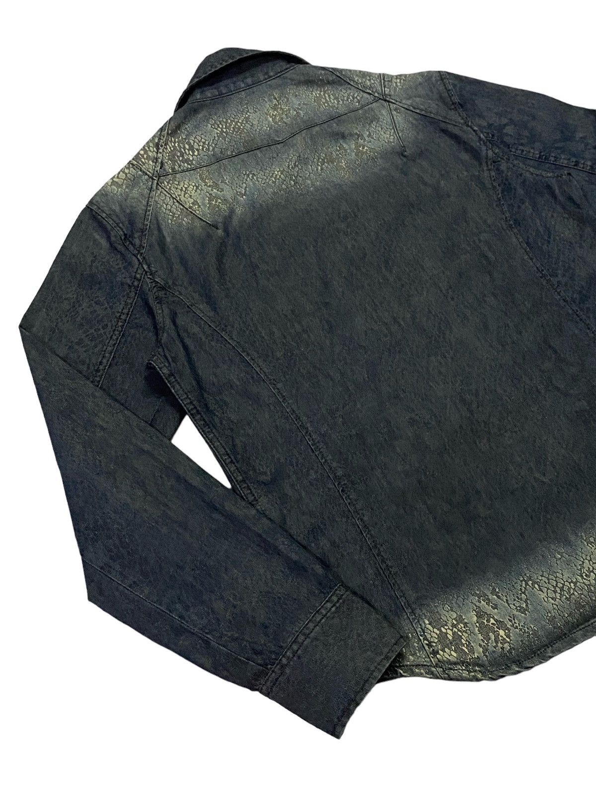 Tornado Mart Tornado Mart Snakeskin Printed Jeans Button Ups Shirt Size M / US 6-8 / IT 42-44 - 19 Thumbnail