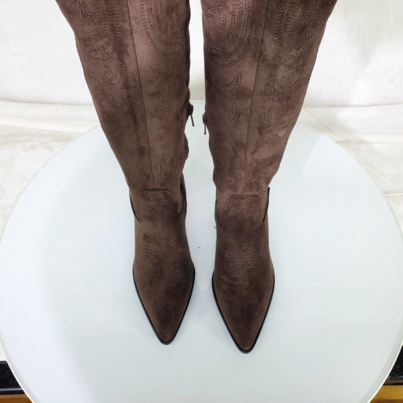 Other Primal 2 Country Western Sexy Brown Faux Suede OTK Thigh Hig Size US 9 / IT 39 - 8 Thumbnail