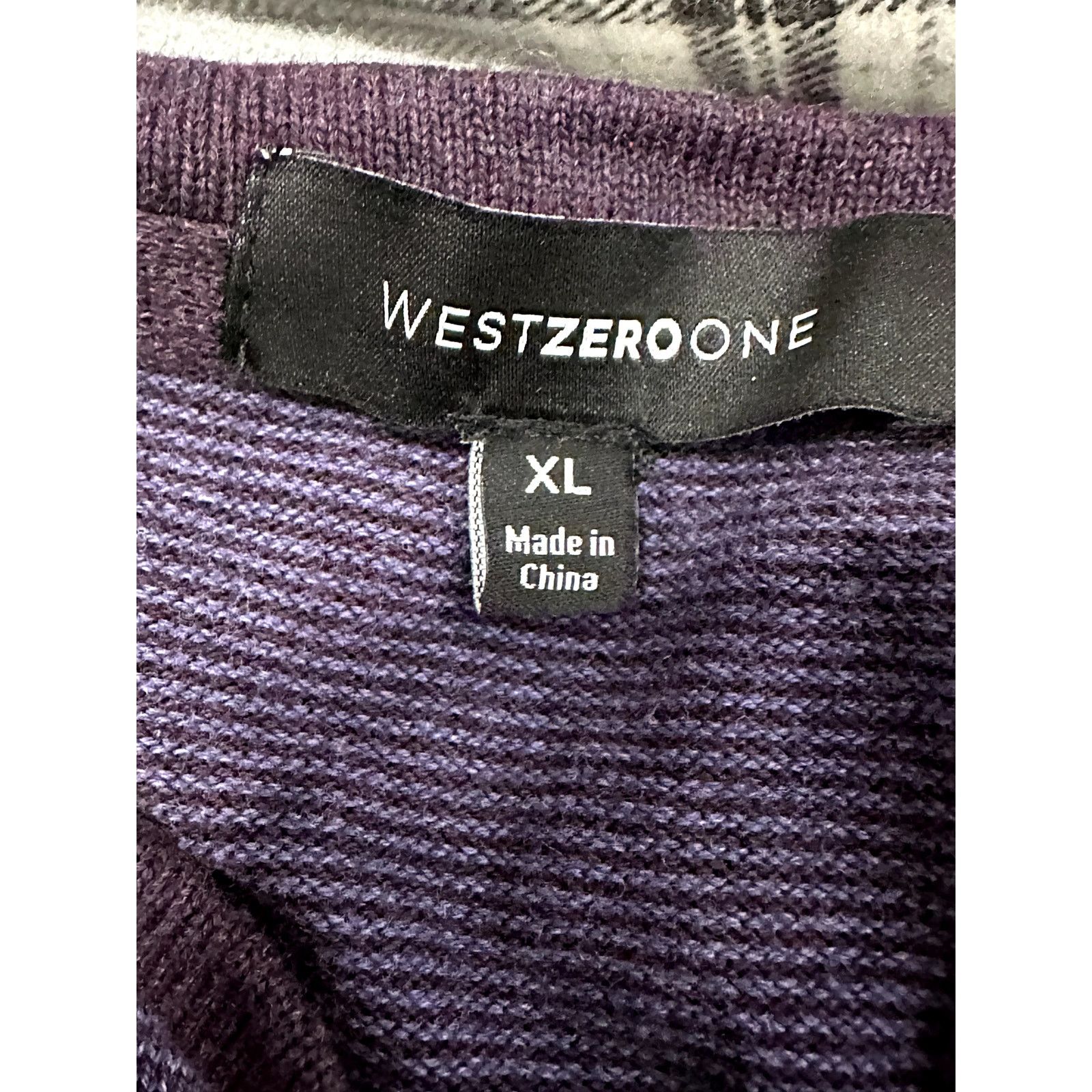 Other Westzeroone Men's Purple Long Sleeve Crew Neck Sweater XL Size US XL / EU 56 / 4 - 7 Thumbnail