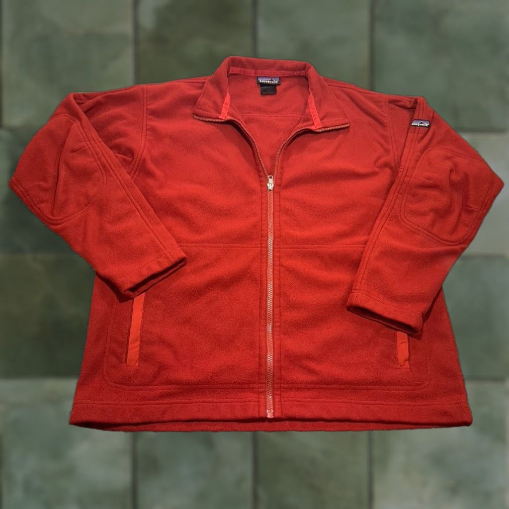 Patagonia VINTAGE Patagonia Synchilla Jacket Bomber Jacket Red L Mens Regular Size Full Zip Fleece 90s Outdoor Classic Size US L / EU 52-54 / 3 - 1 Thumbnail
