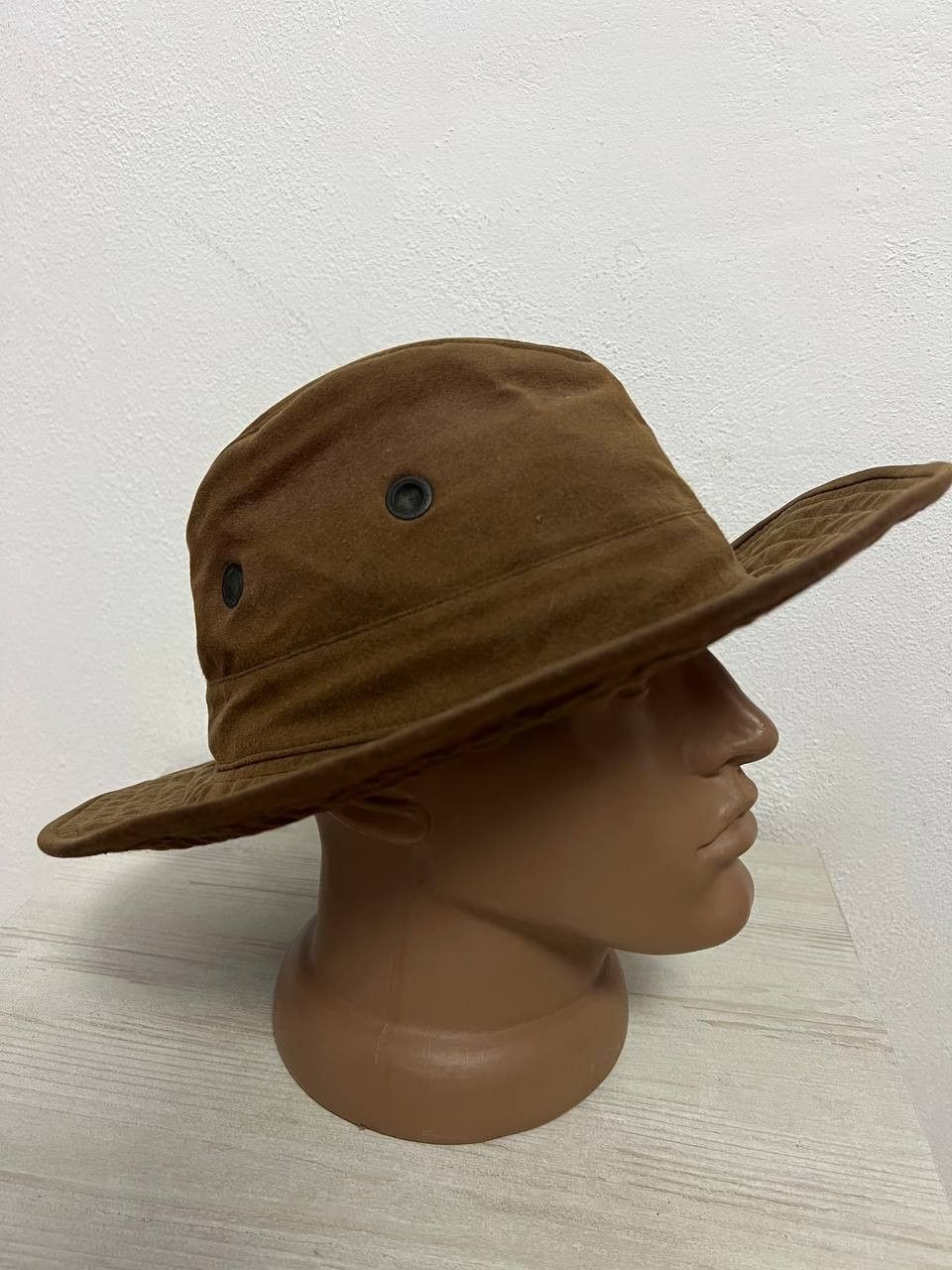 Barbour Vintage Backhouse Barbour Fedora Hat Wax Light Brown sz L Size ONE SIZE - 1 Thumbnail