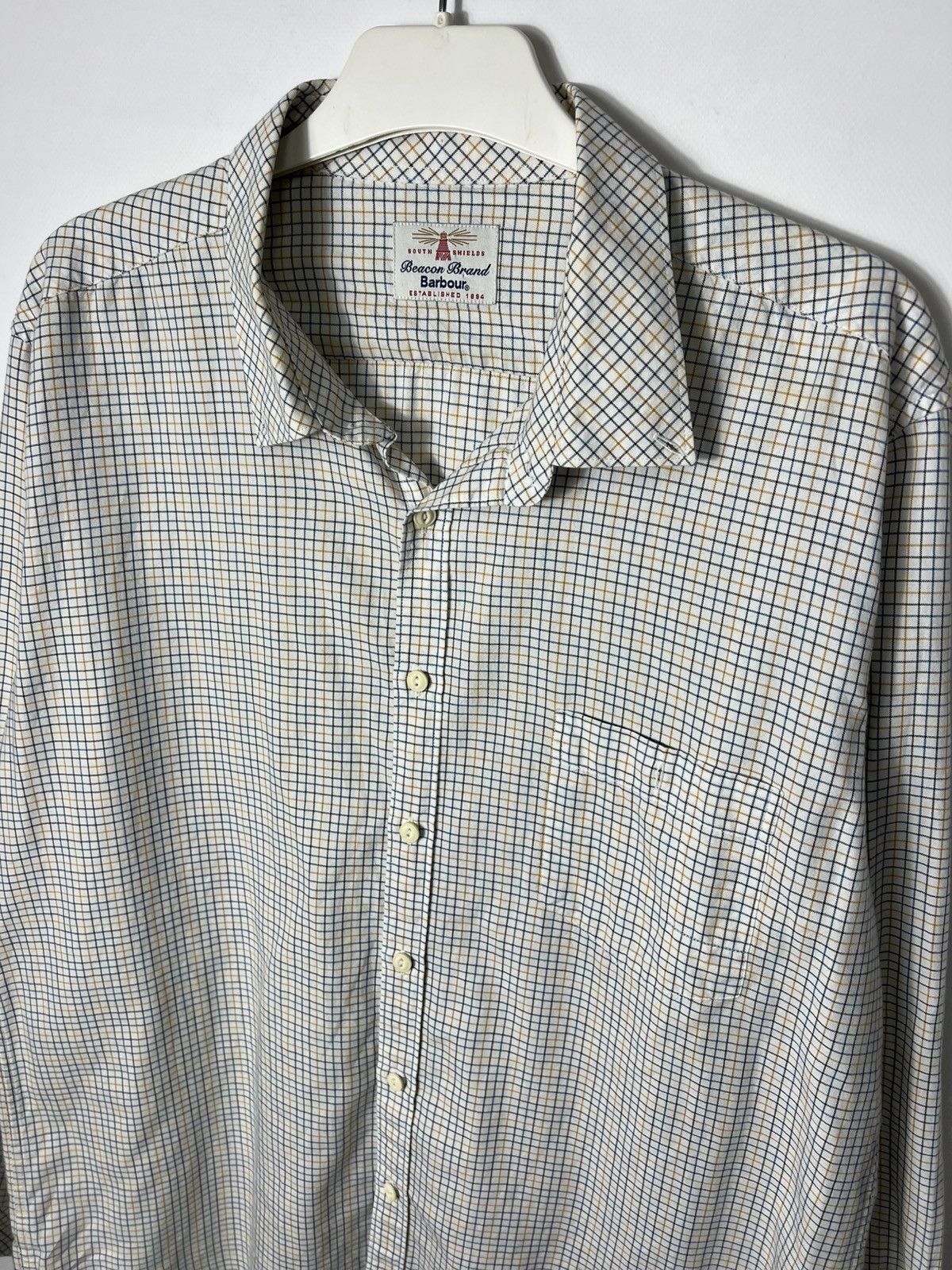 Barbour Vintage streetwear designer Barbour Plaid Button Up Shirt Size US XL / EU 56 / 4 - 2 Thumbnail