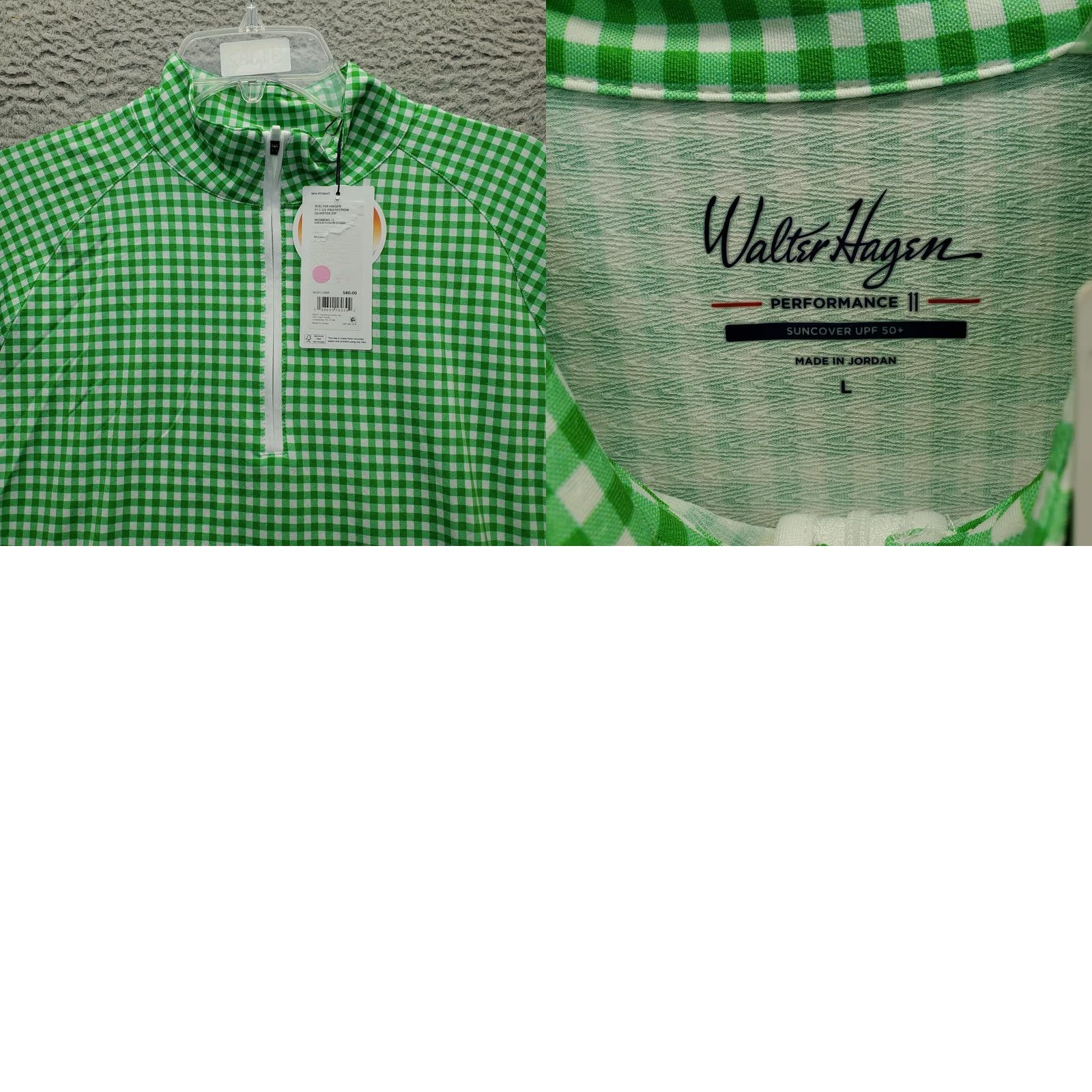 Vintage Walter Hagen Pullover Womens L Performance Zip Women Multi Plaid Stretch UPF Size L / US 10 / IT 46 - 8 Thumbnail