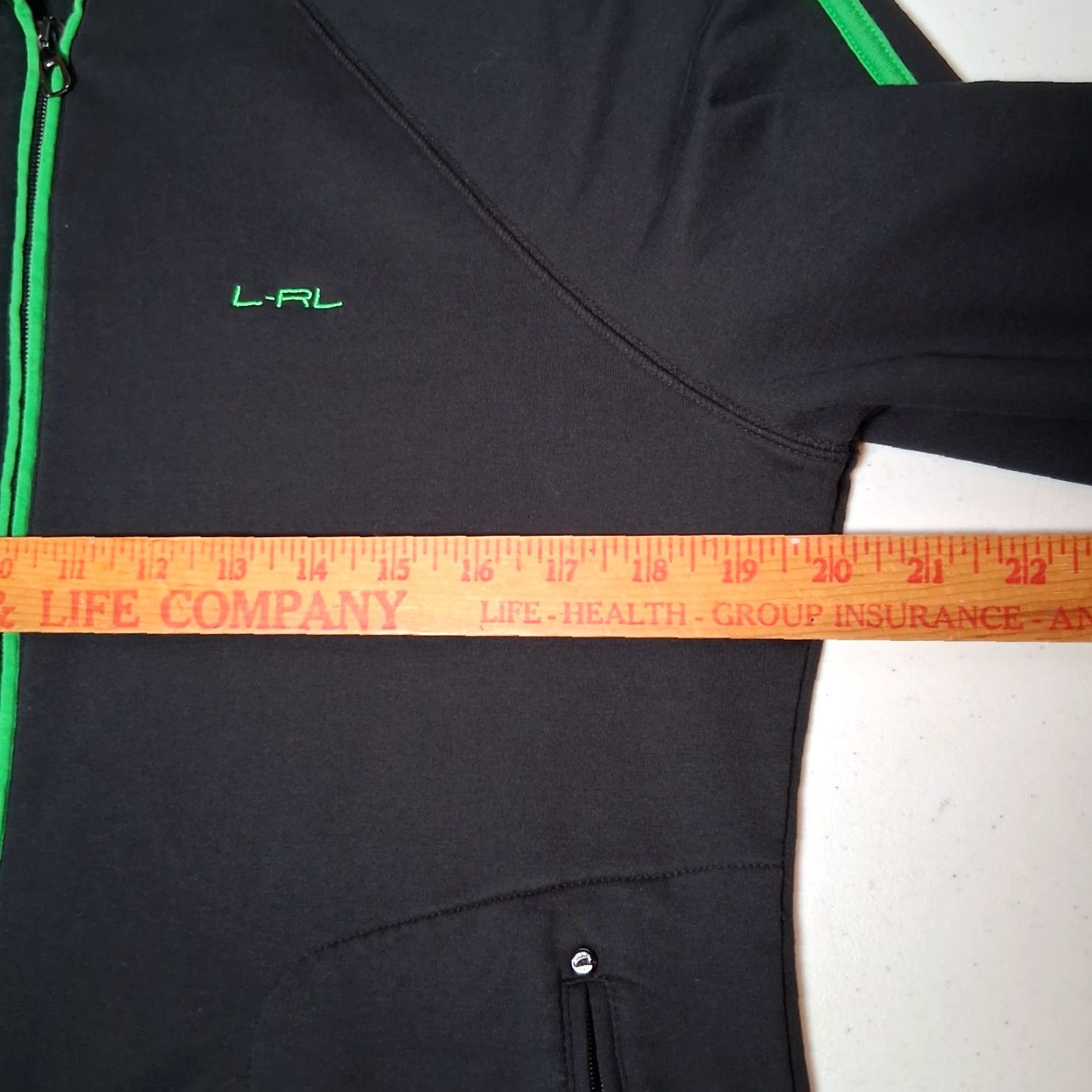 Ralph Lauren Ralph Lauren Active LRL Sweatshirt Women Large Black Green Zip Athleisure Size L / US 10 / IT 46 - 4 Thumbnail
