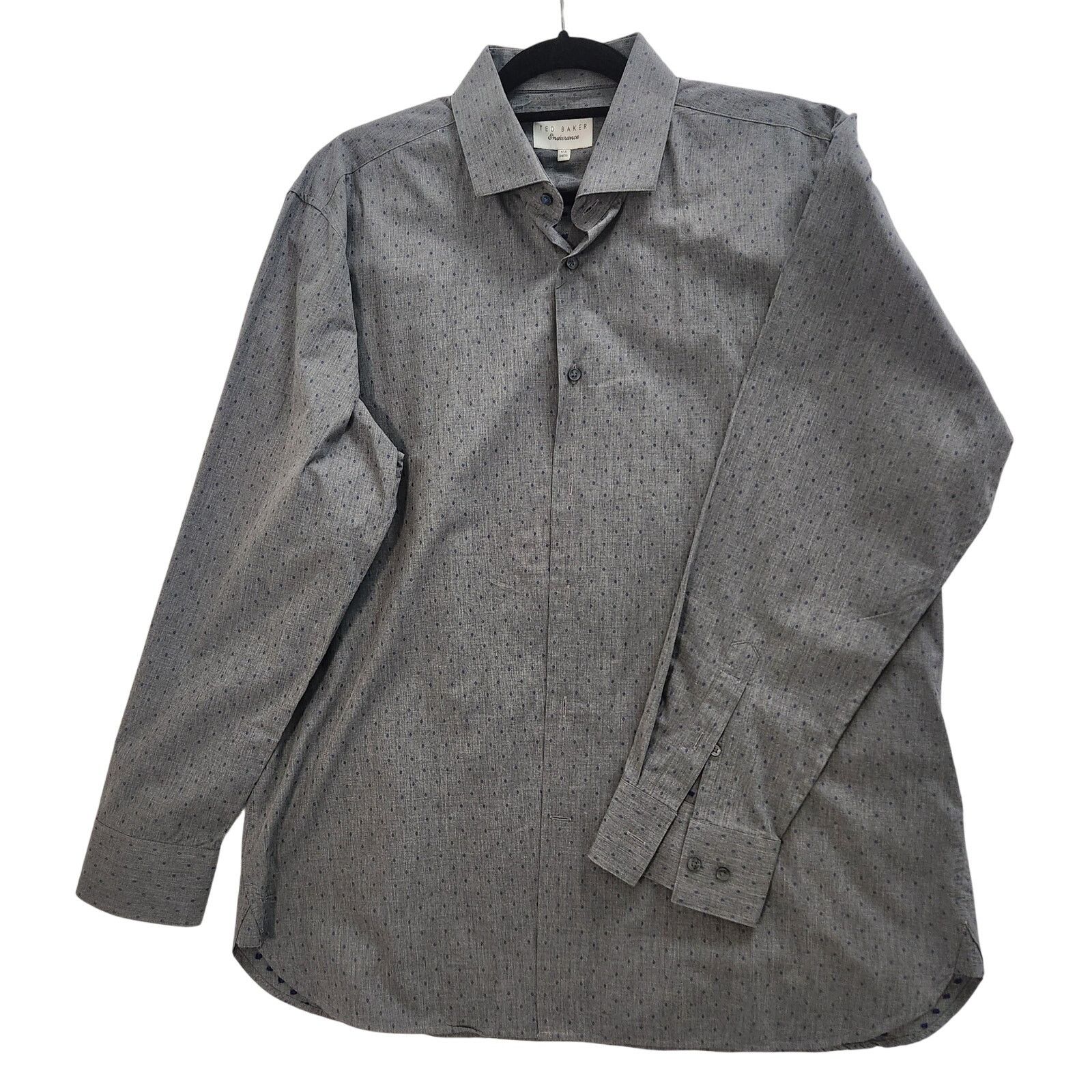 Ted Baker Ted Baker Endurance Shirt 17.5 34/35 Gray Long Sleeve Size US L / EU 52-54 / 3 - 1 Thumbnail