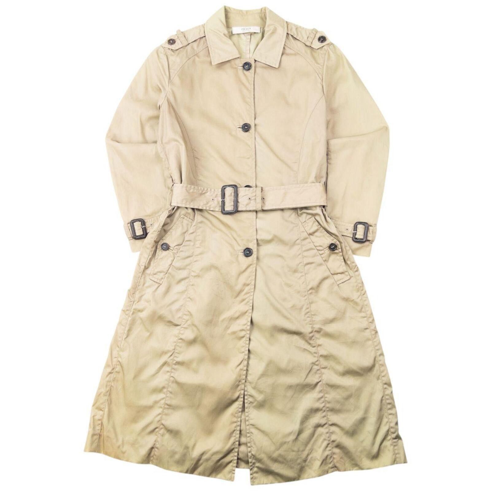 Prada Vintage 2000s Prada Belt Waist Trench Jacket Womens Size M Size M / US 6-8 / IT 42-44 - 1 Thumbnail