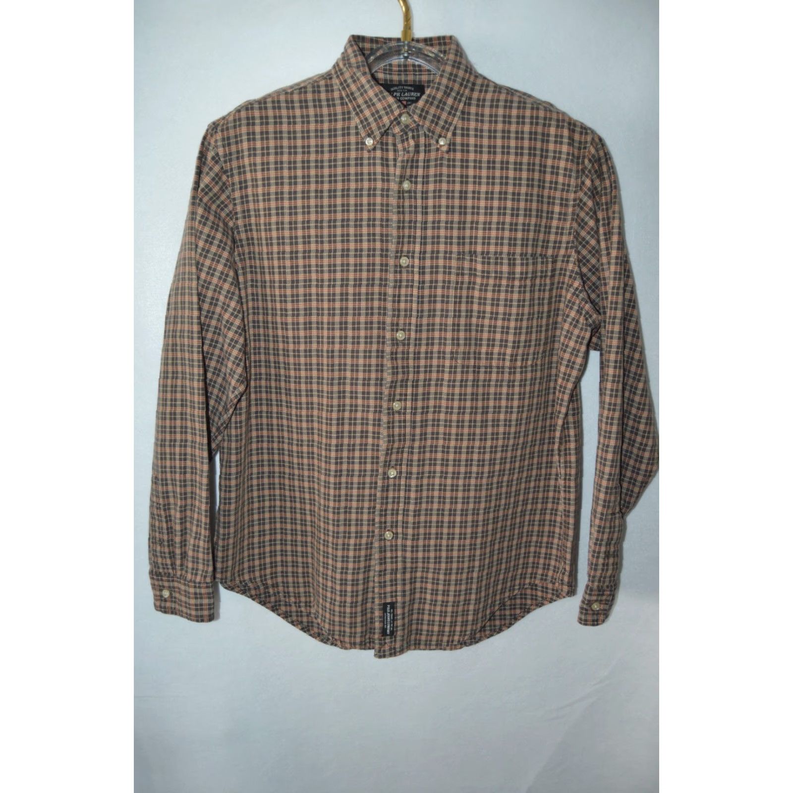 Polo Ralph Lauren VTG Polo Ralph Lauren Jean Co Shirt Mens L/S Brown Plaid Cotton M Size Size US M / EU 48-50 / 2 - 2 Thumbnail