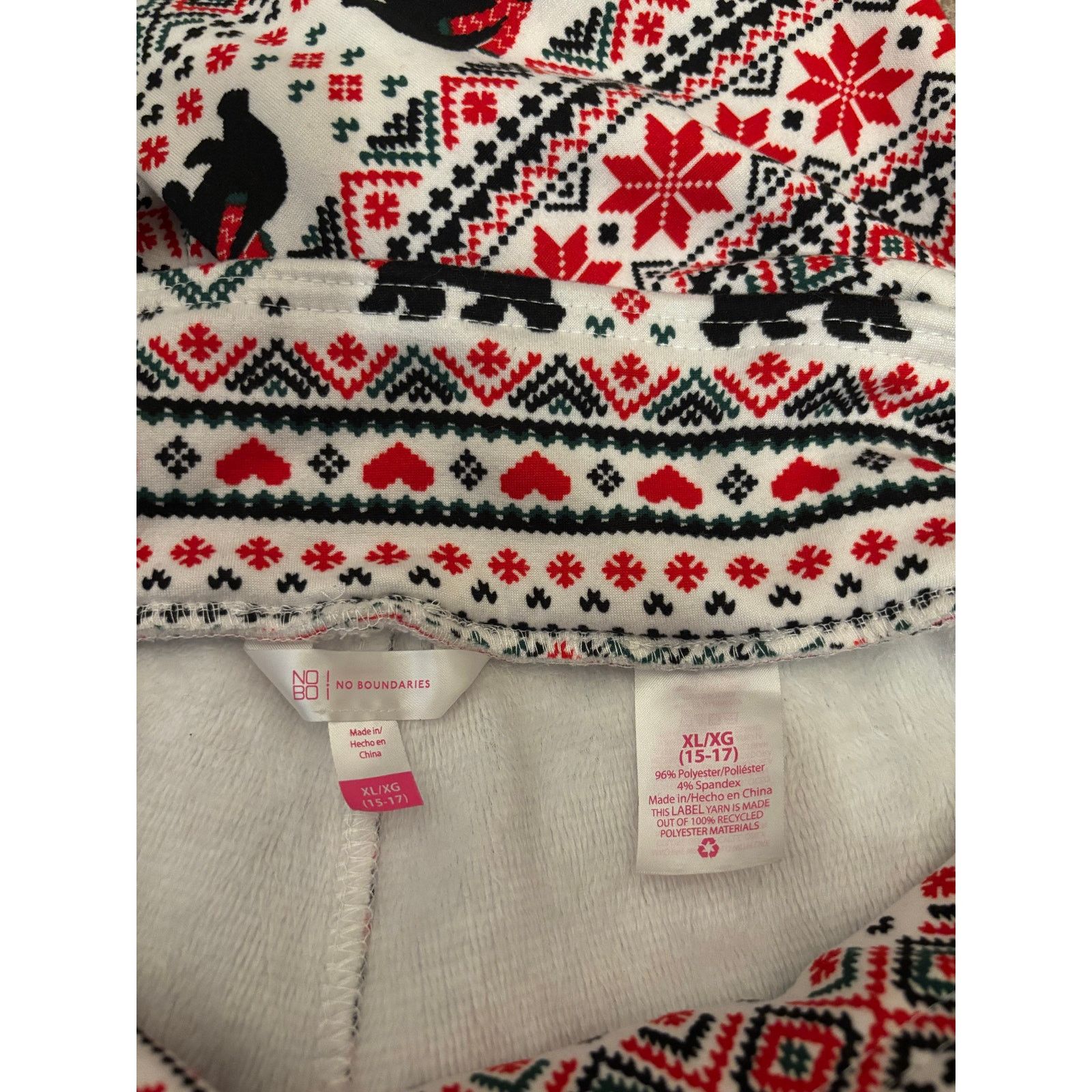The Unbranded Brand Black Bear Jammies Leggings Size XL Size 33" - 6 Thumbnail