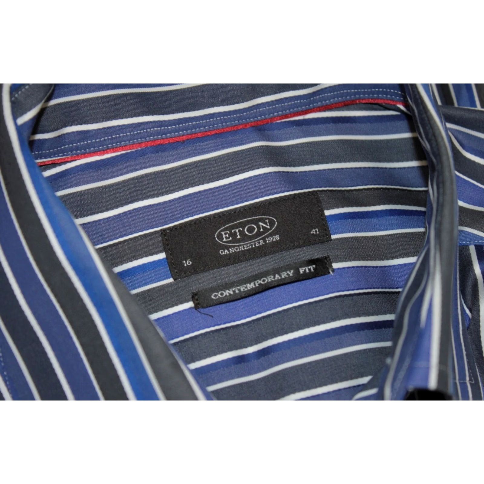 Eton Eton mens Shirt Blue Size 41 16 Contemporary Fit Size US L / EU 52-54 / 3 - 6 Thumbnail